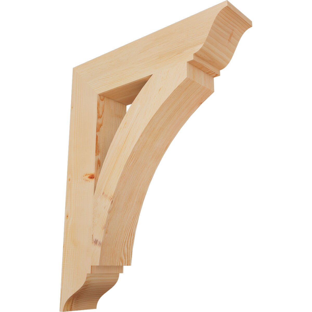 Ekena Millwork BKT06X28X36THR01SDF Thorton traditional smooth 5-1/2-in x 28-in x 36-in Douglas fir Brown Wood Standard bracket