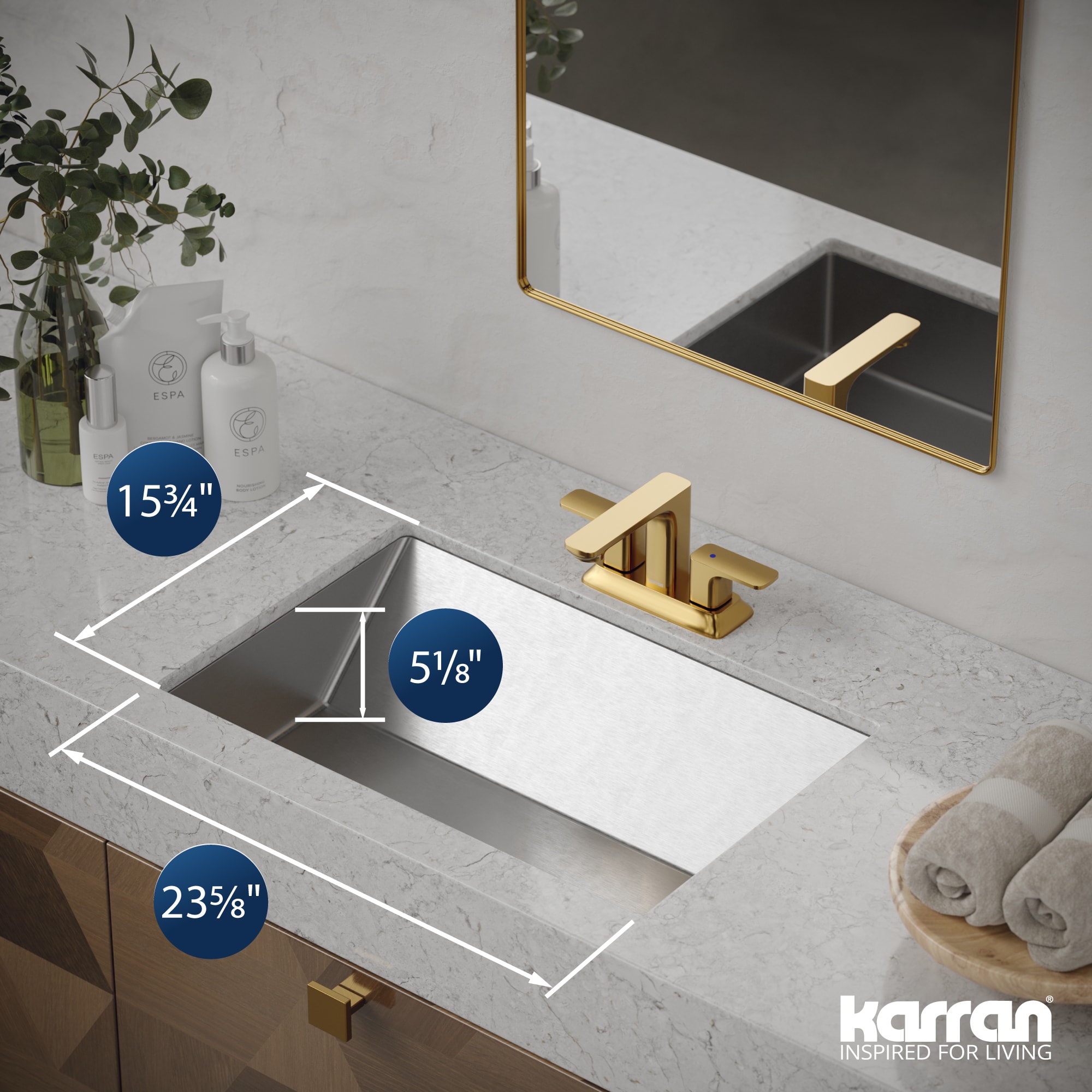 Karran CCU400SS Bath-Sink - View #4