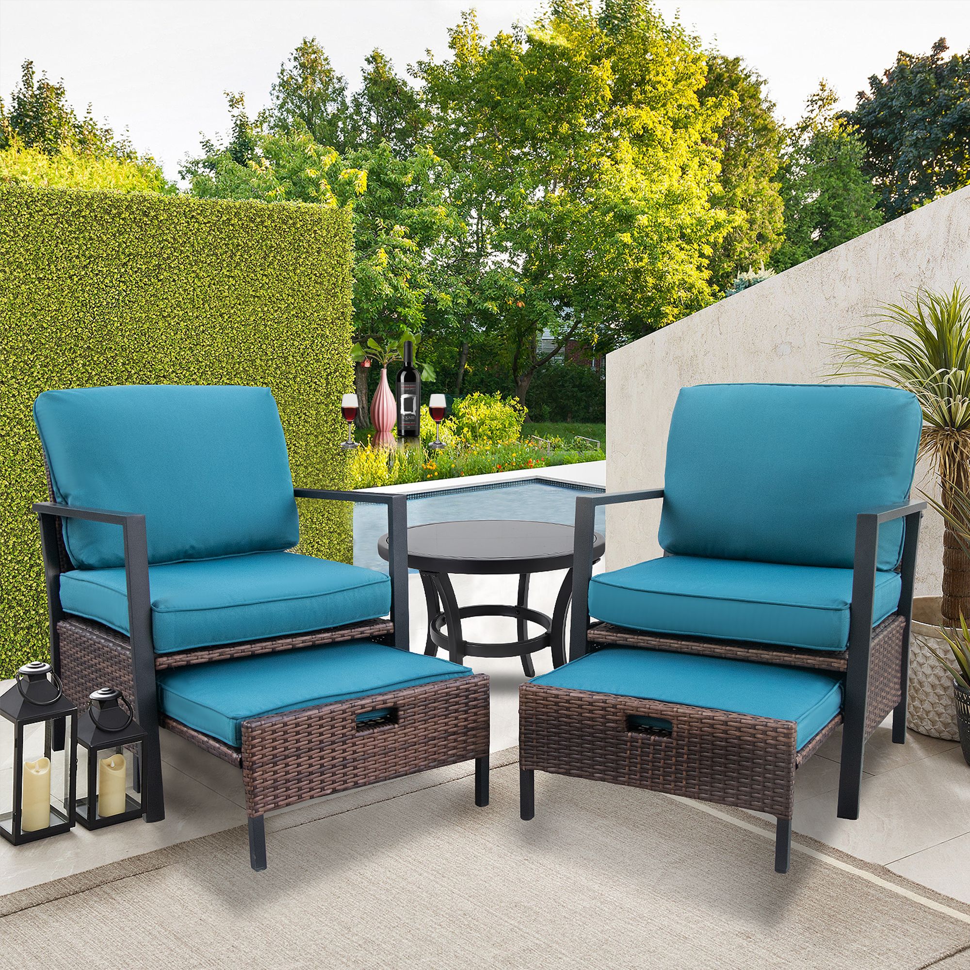 lowes patio chair with ottoman