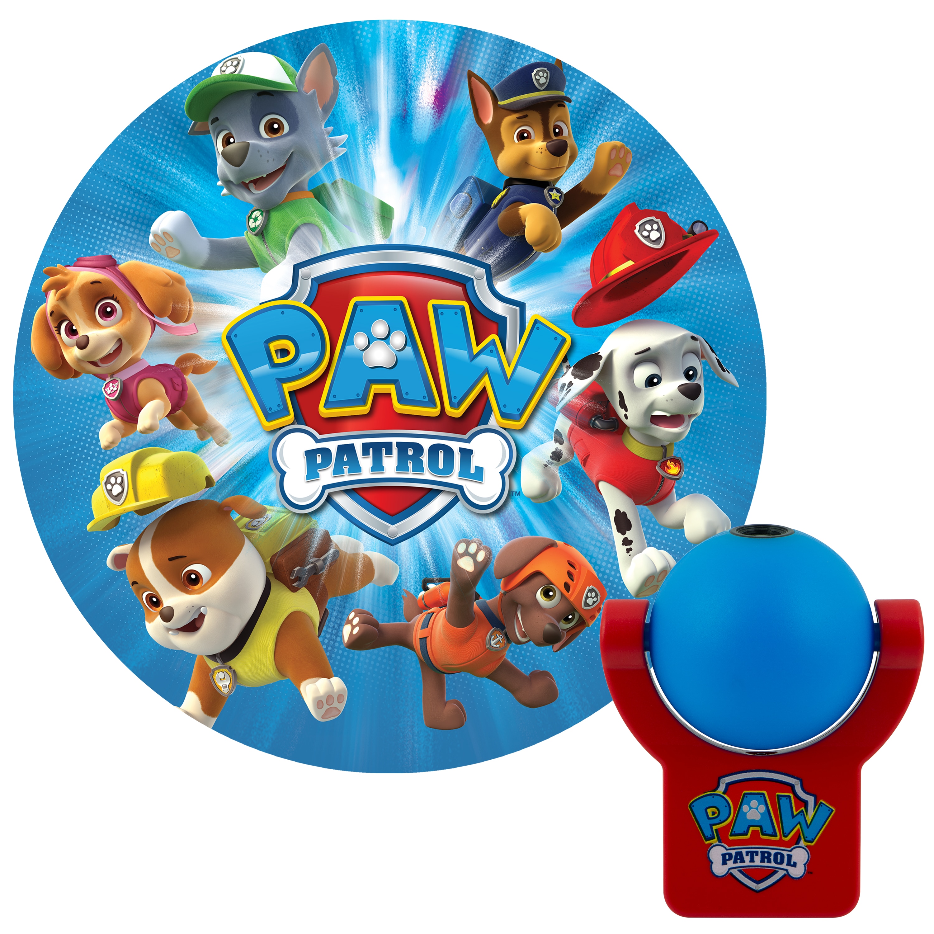 Projectables Paw Patrol Multiple Colors LED Auto On/Off Night in Night Lights department Lowes.com