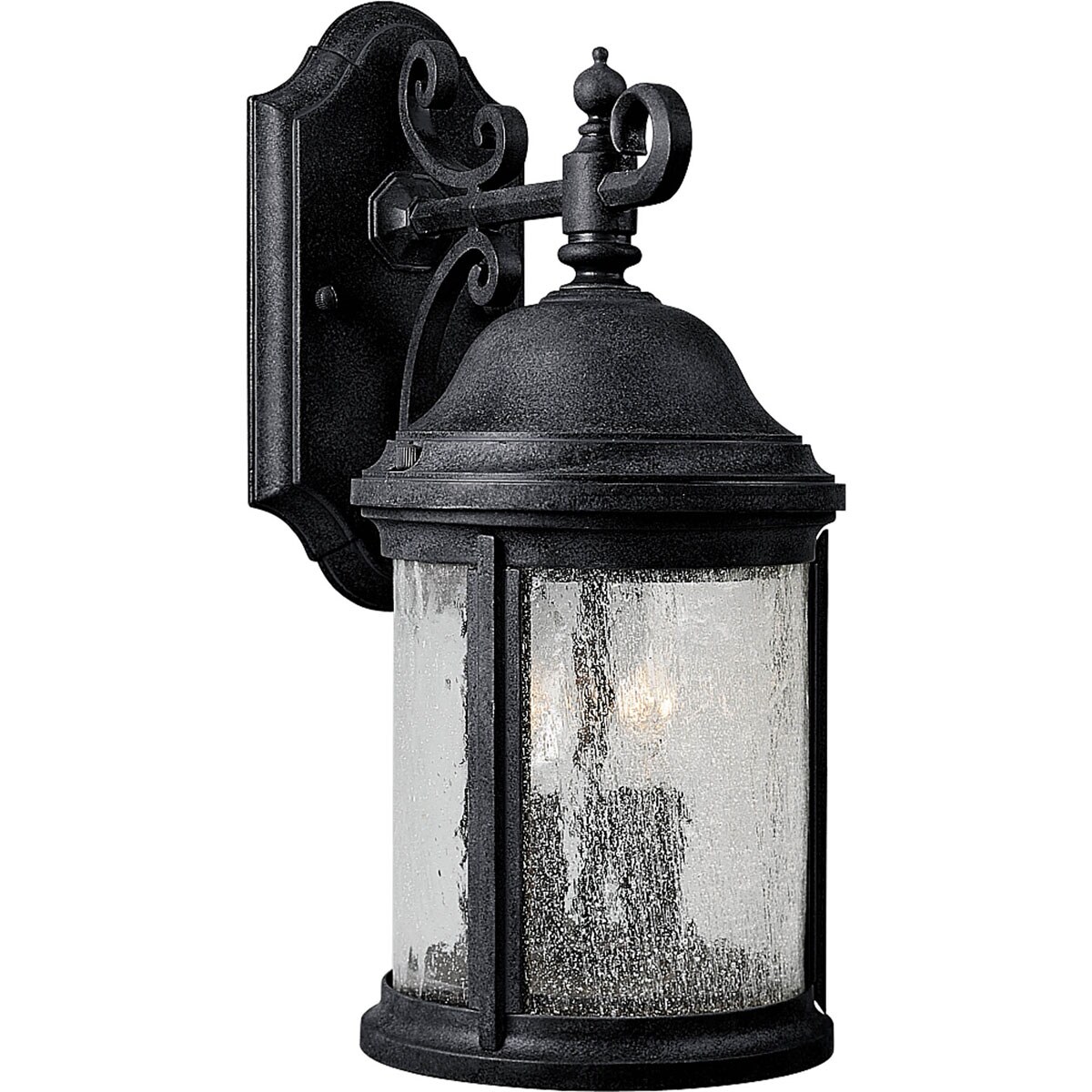 Ashmore Textured Black 2-Light Outdoor Wall Lantern