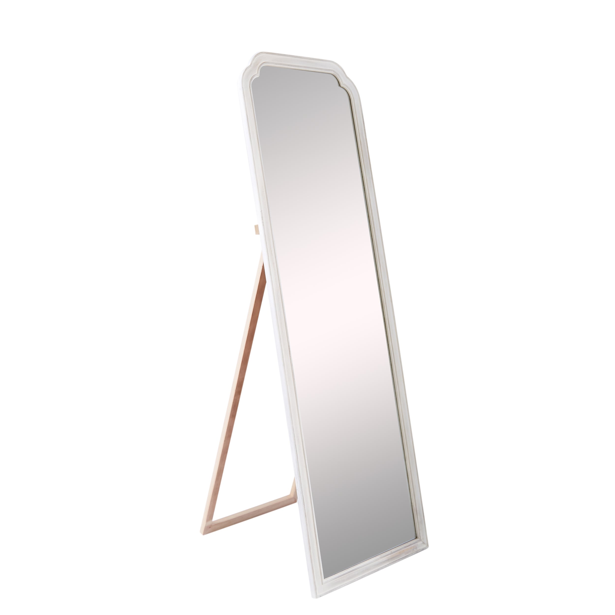 Head West Full Size Free Standing Easel Dressing Mirror 18 x 64 / Brushed Nickel