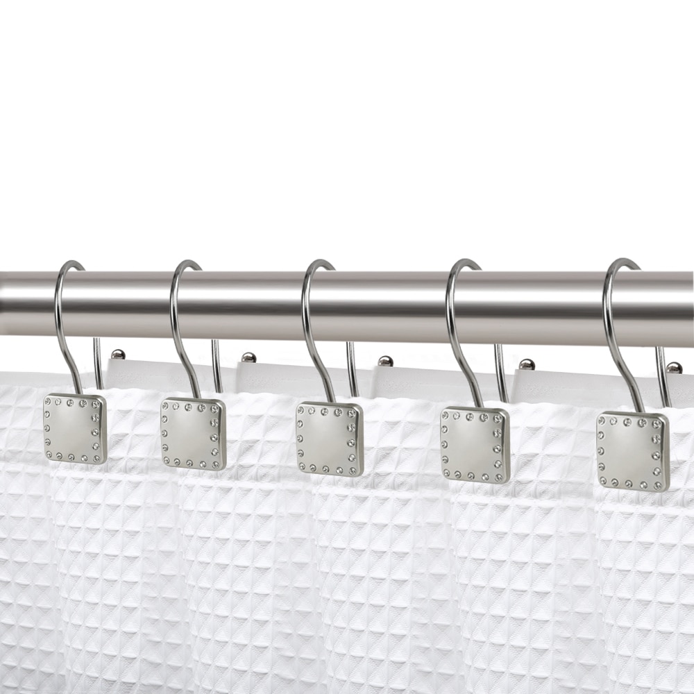 Utopia Alley Brushed Nickel Zinc Double Shower Curtain Hooks at Lowes.com