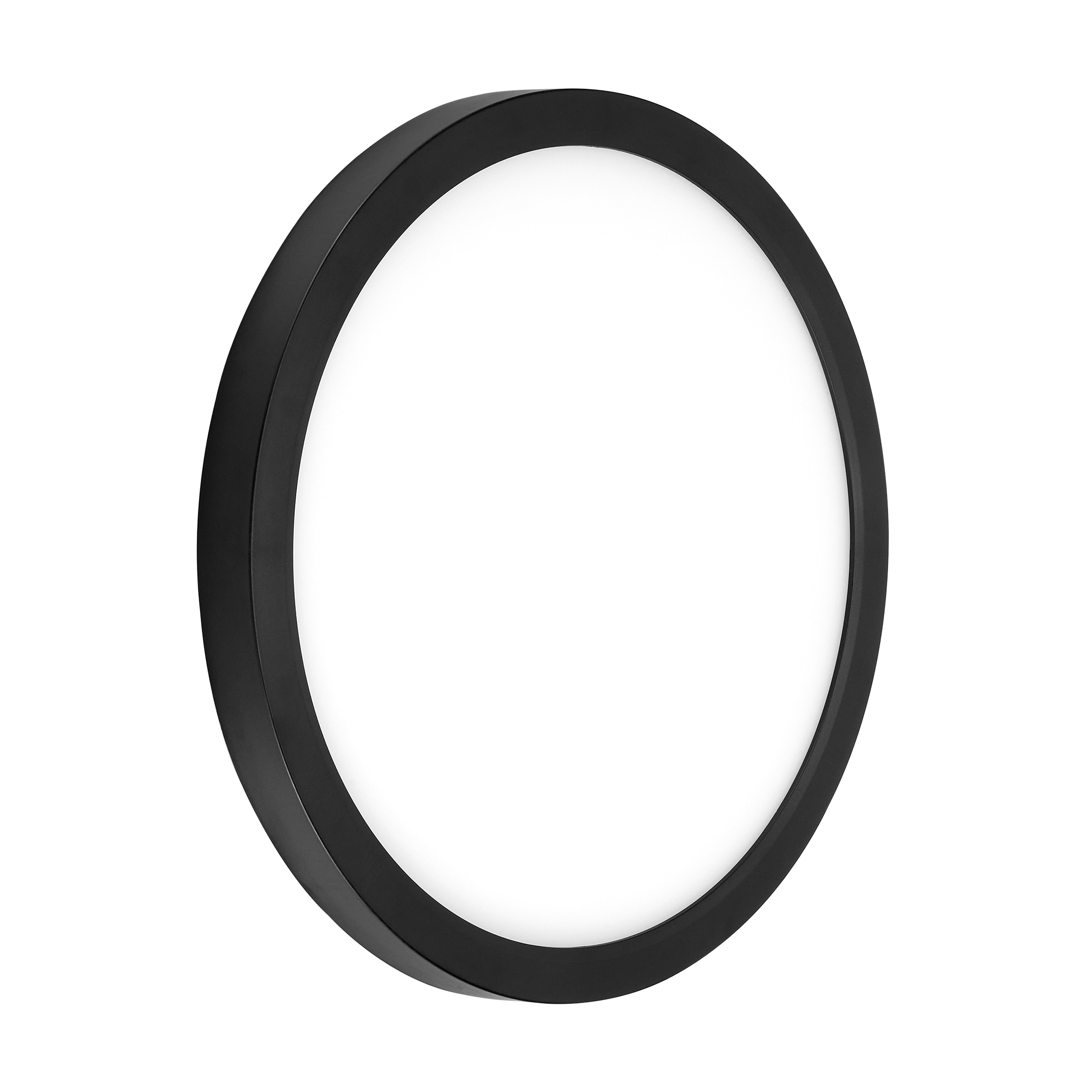 12-Inch Black Aluminum Round LED Flush Mount Ceiling Light