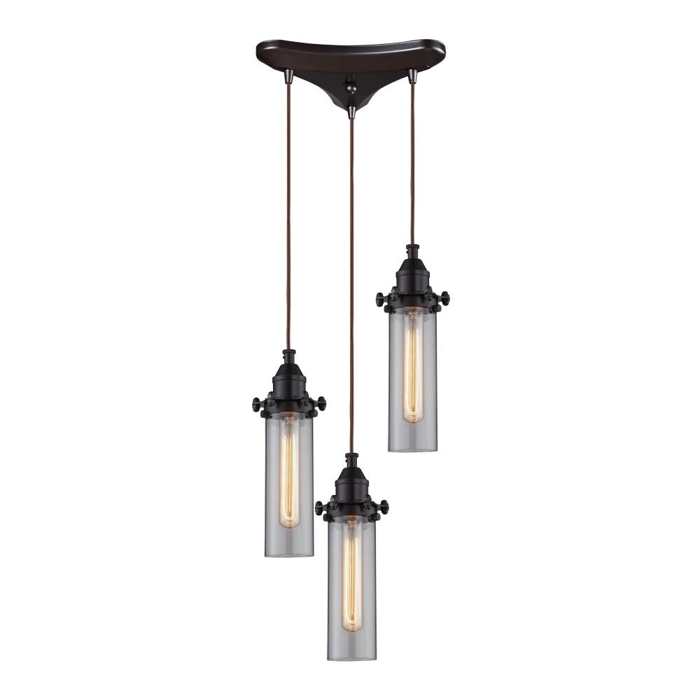 Westmore Lighting Thurmont 3-Light Oil Rubbed Bronze Traditional Tinted ...
