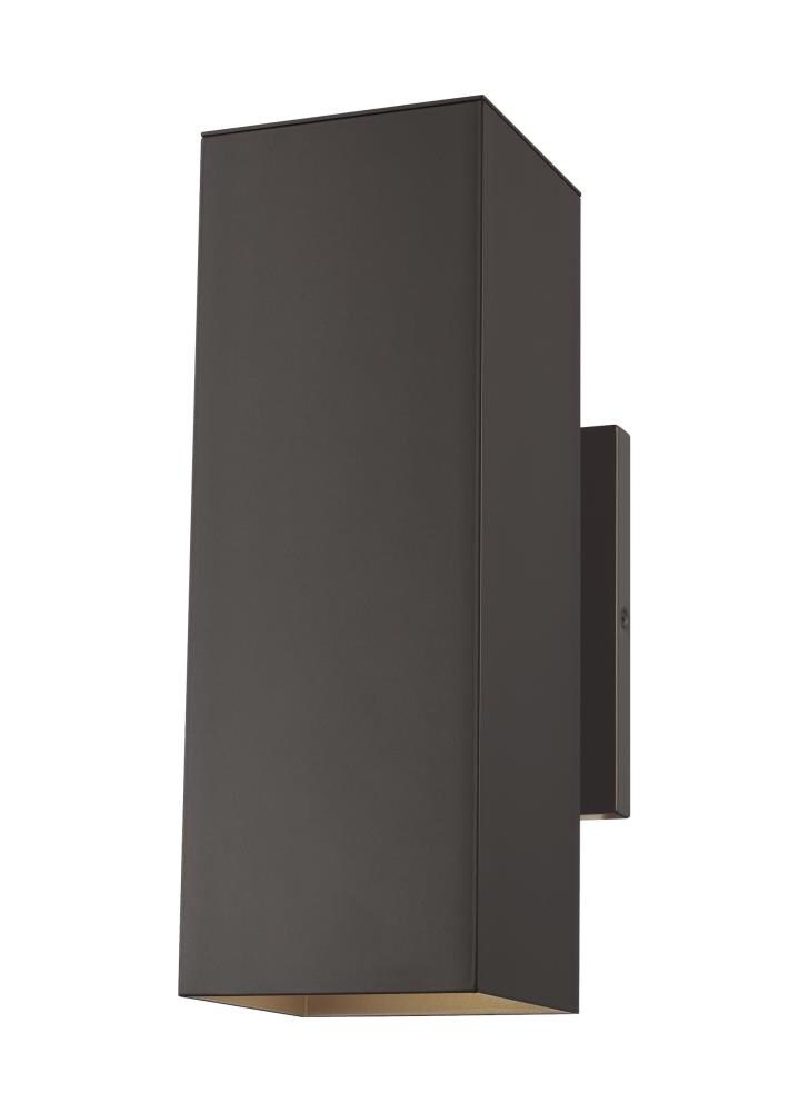 Generation Lighting 8631702EN3-10 Pohl 2 -Light 14.25-in H Bronze Hardwired Dark Sky Outdoor Wall Light