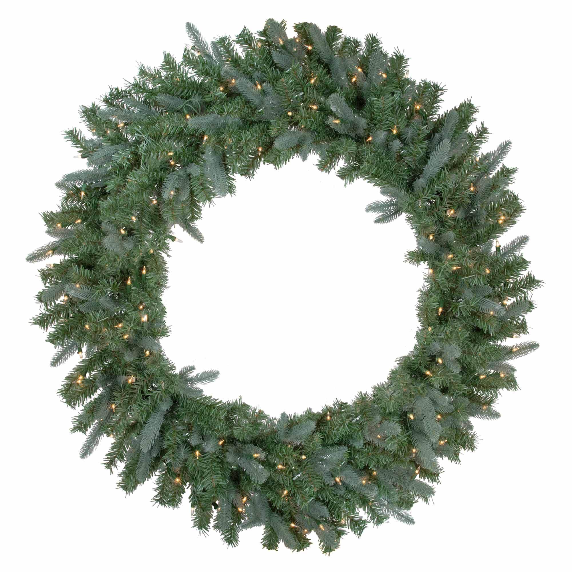 Northlight - Real Touch Pre-Lit Granville Fraser Fir Artificial Christmas Wreath - 48 inch - Clea...