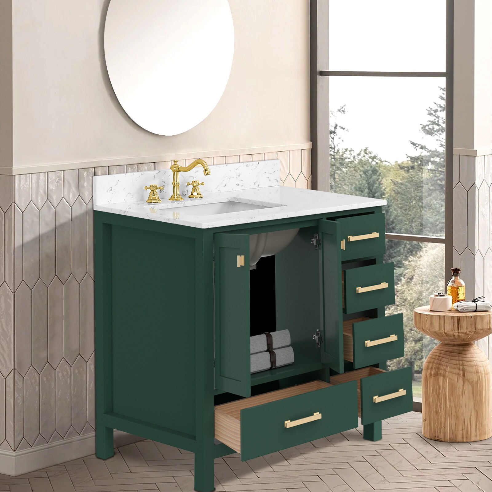 WELLFOR ABH-TGR36 Bath-Vanity-Combo - View #2