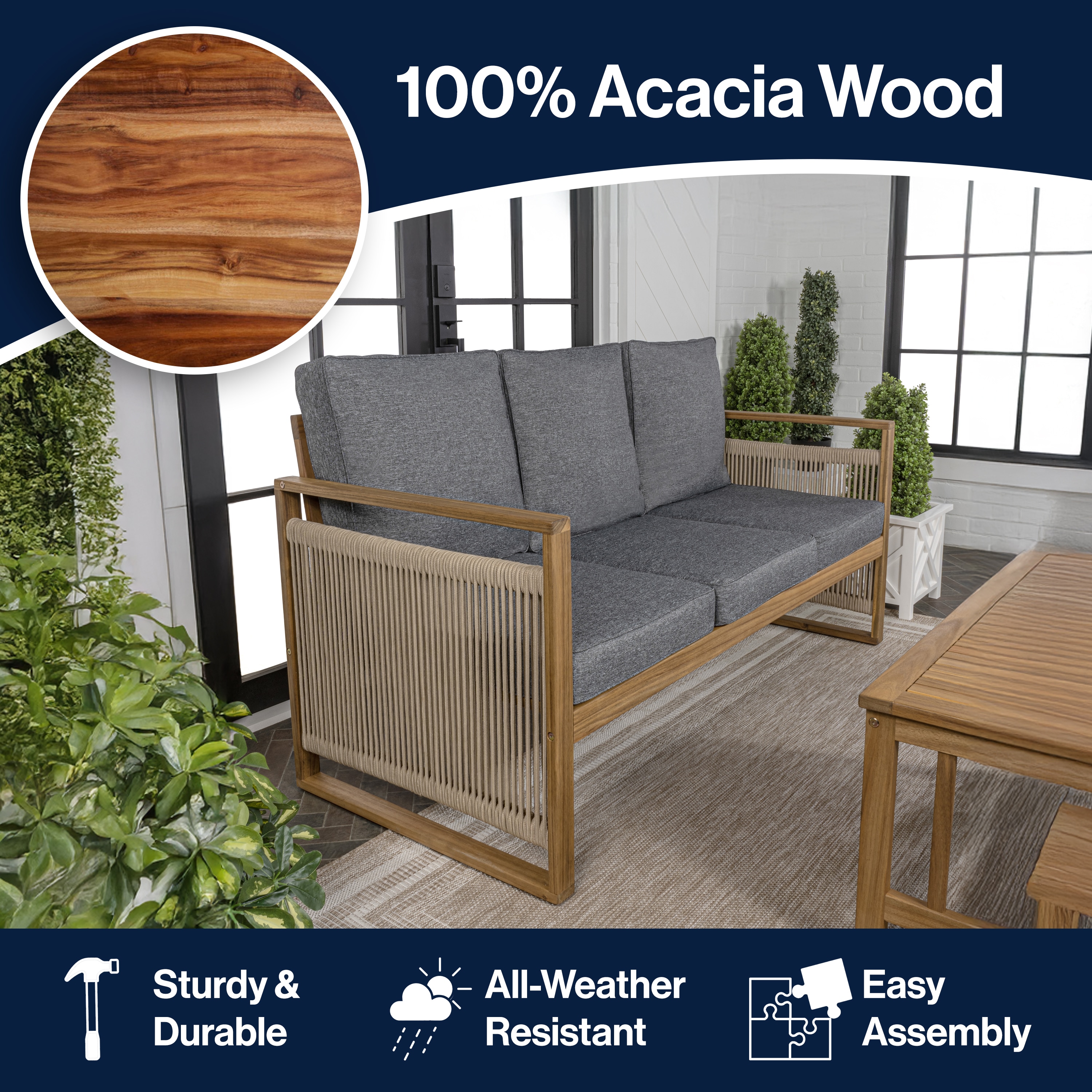 JONATHAN  Y SFB1002B Patio-Sofas-Daybeds - View #5