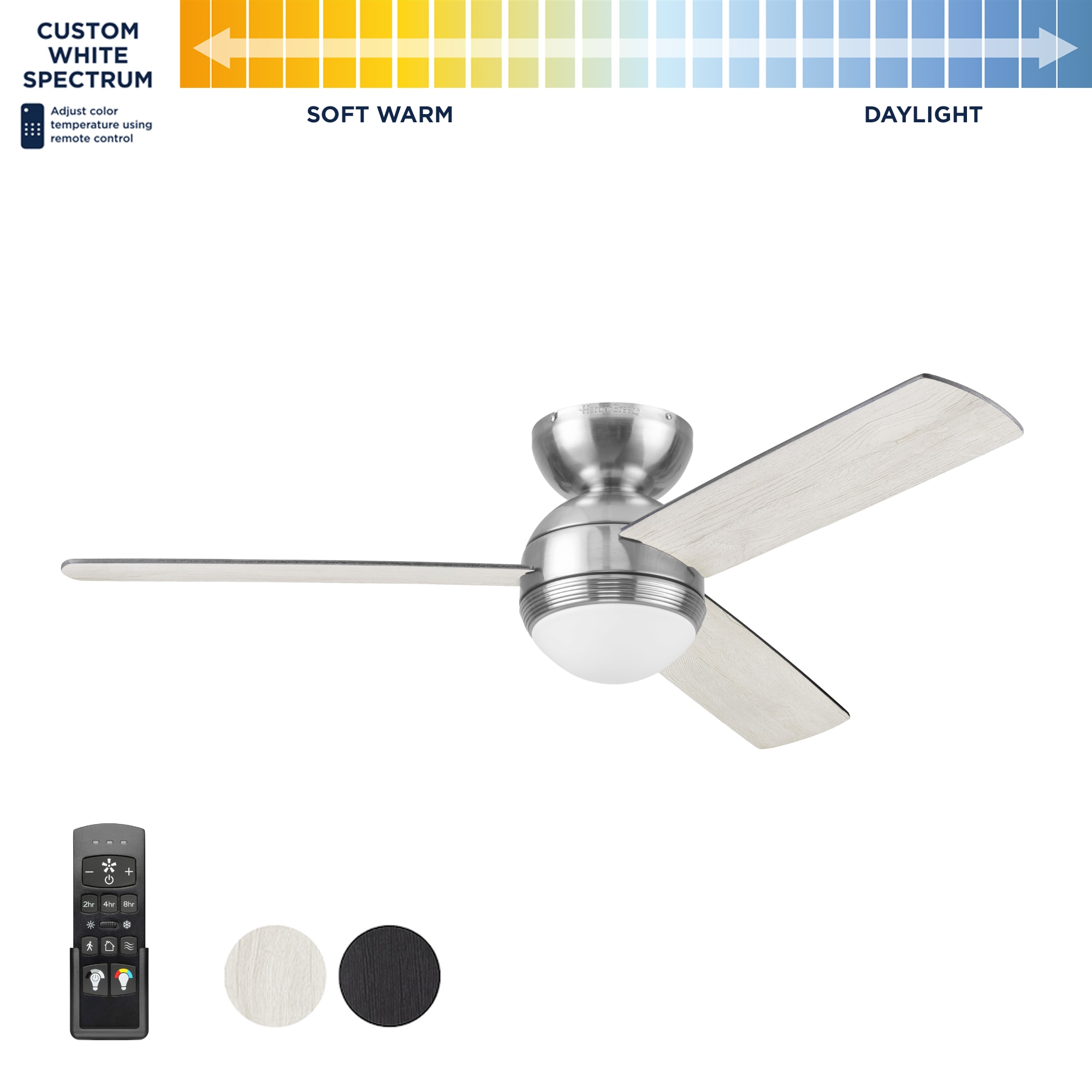 Harbor Breeze Annandale 52in Brushed Nickel with Driftwood/Espresso