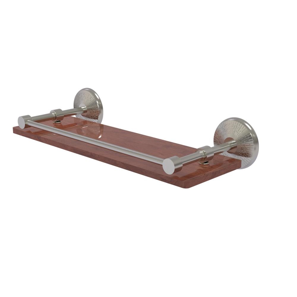 Allied Brass MC-1-16-GAL-IRW-SN Monte Carlo Satin Nickel Wall mount Bathroom Shelf ( 16-in x 3-in x 5-in )