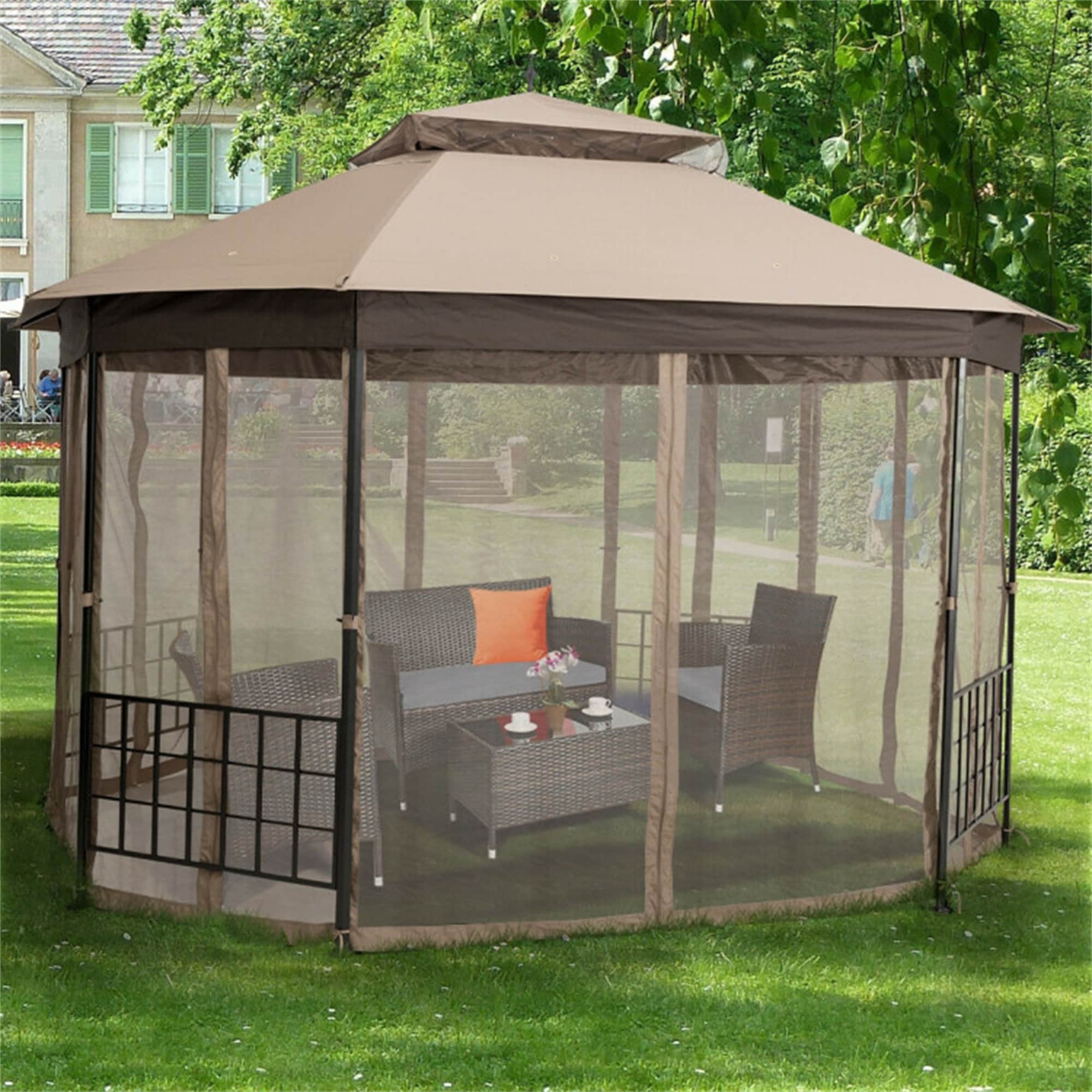 BABOOM BOM-523AORUST Wood-Resin-Gazebos - View #5