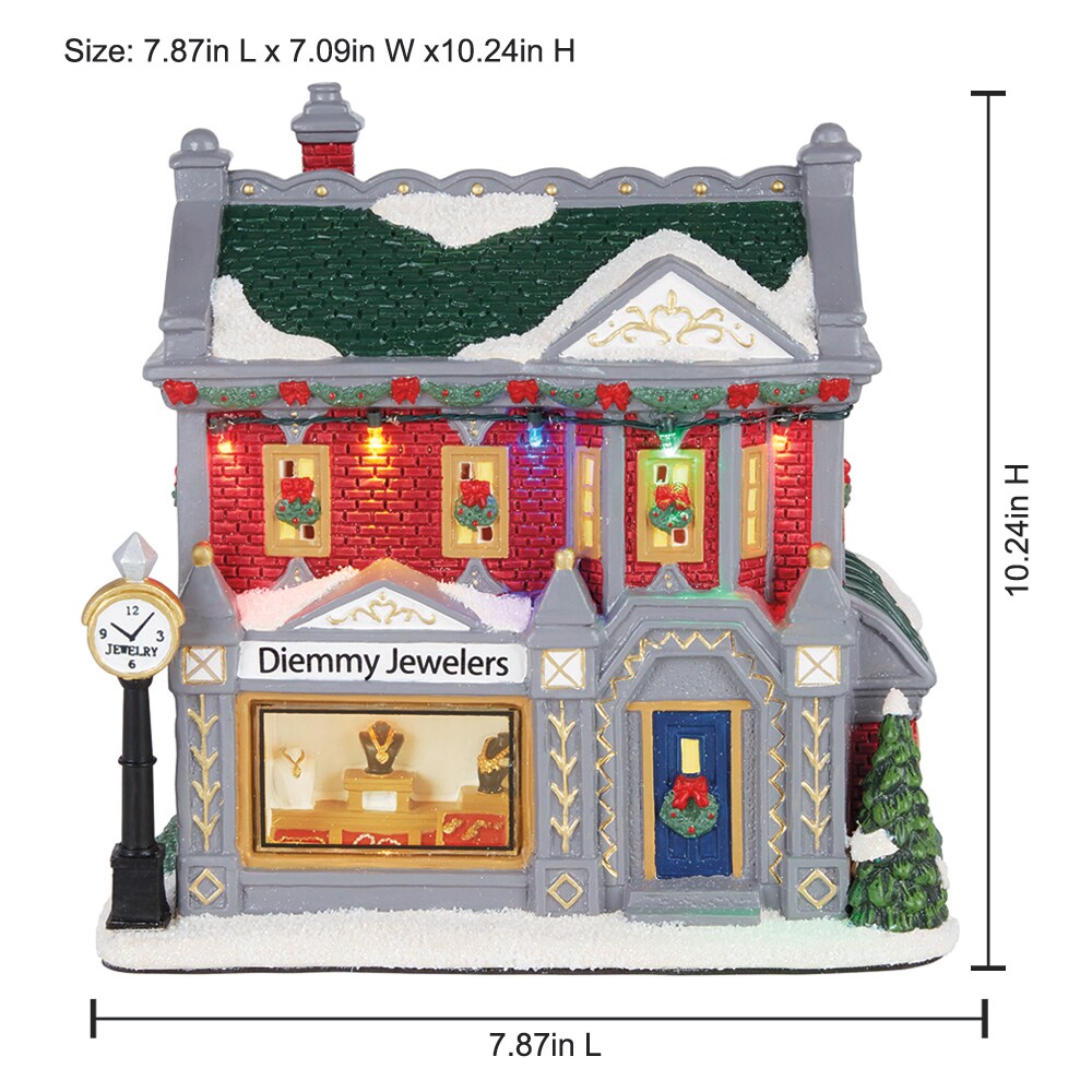 Carole Towne Ct Devon Bakery Lighted Village Scene in the Christmas  Villages department at