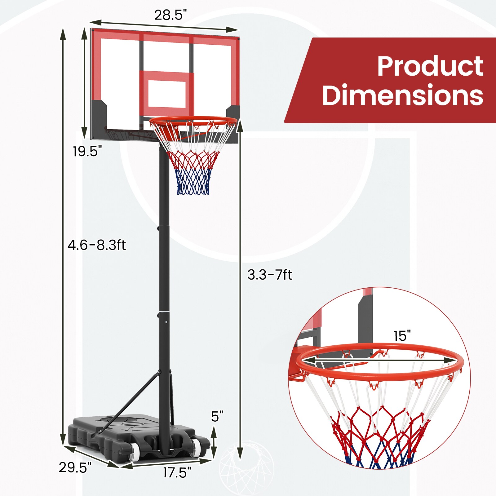 Slickblue D-CO-ER33383PS Basketball-System - View #3