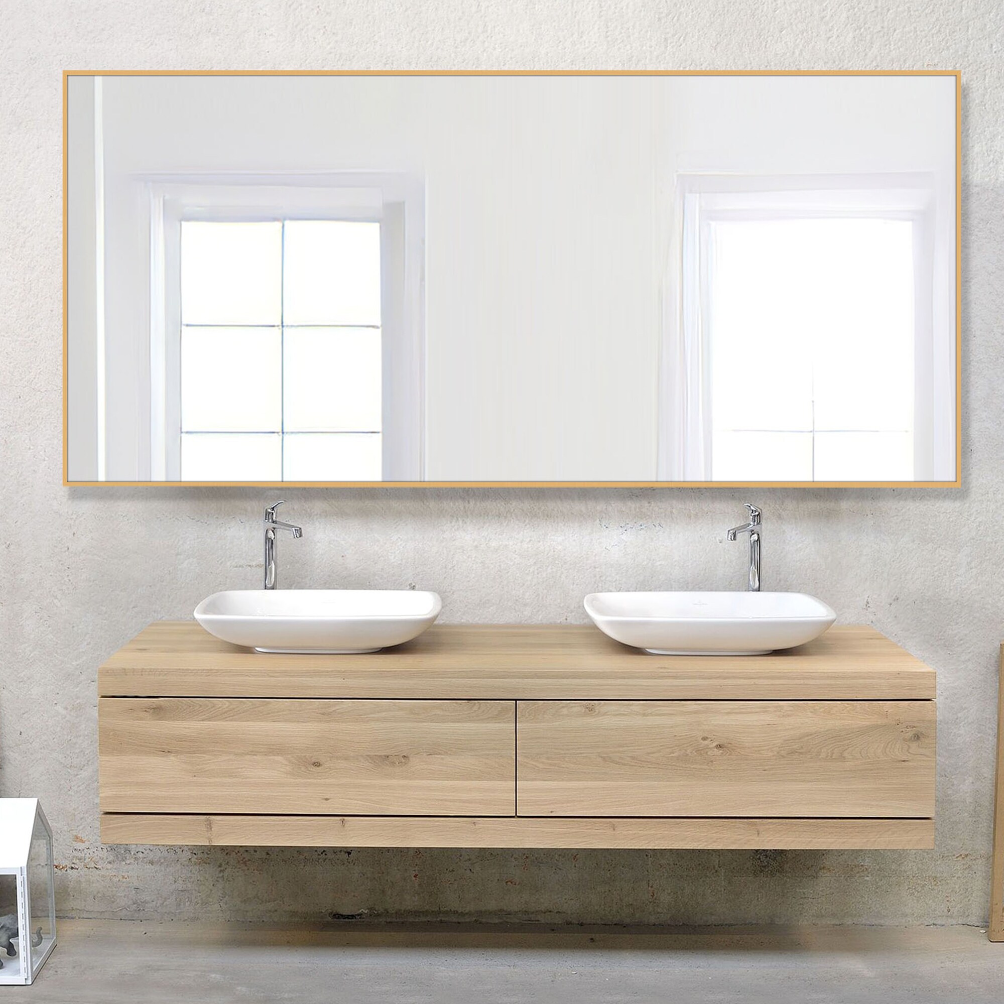 NeuType Oval Mirror Gold 39x20 Bathroom Select Size, Color