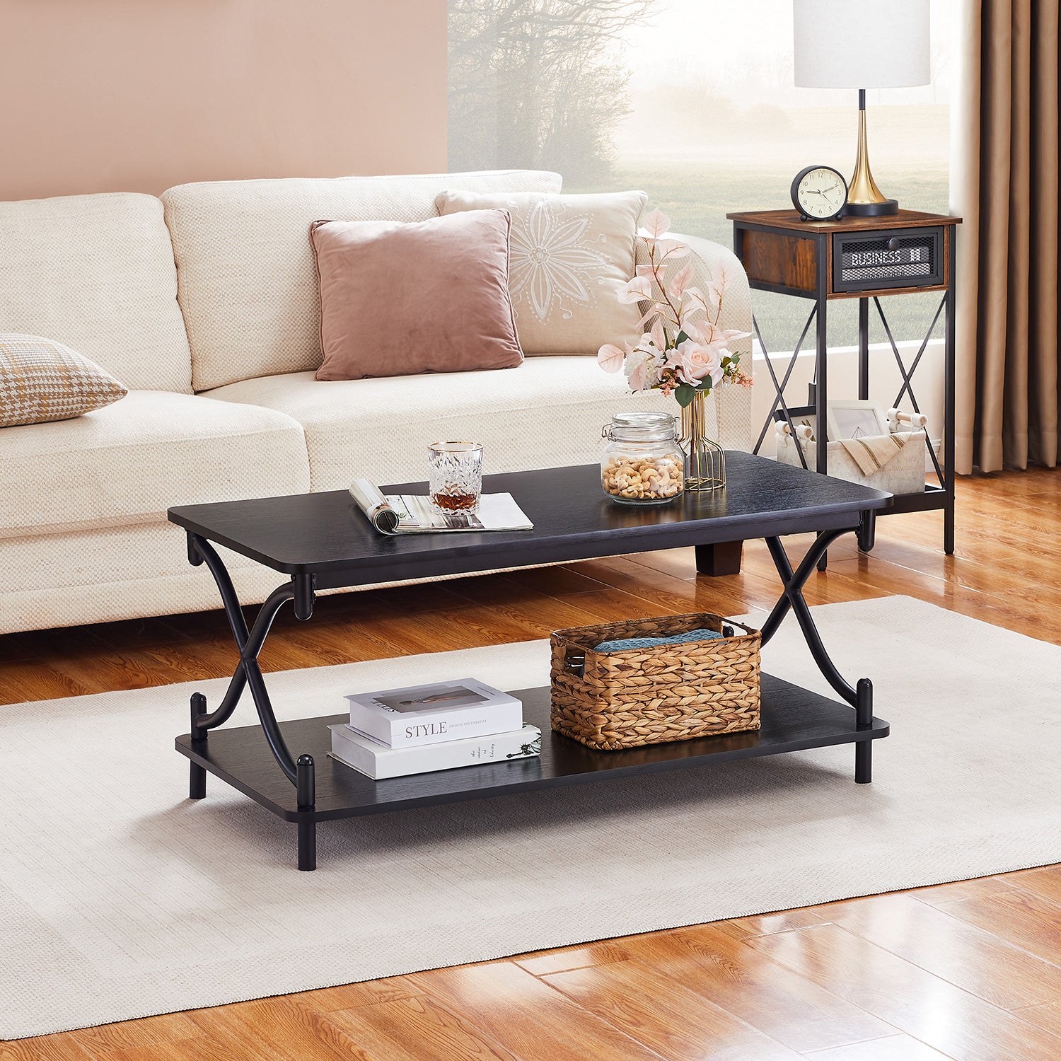 Vecelo LOE-MX-CT04-BLK Coffee-Tables - View #2