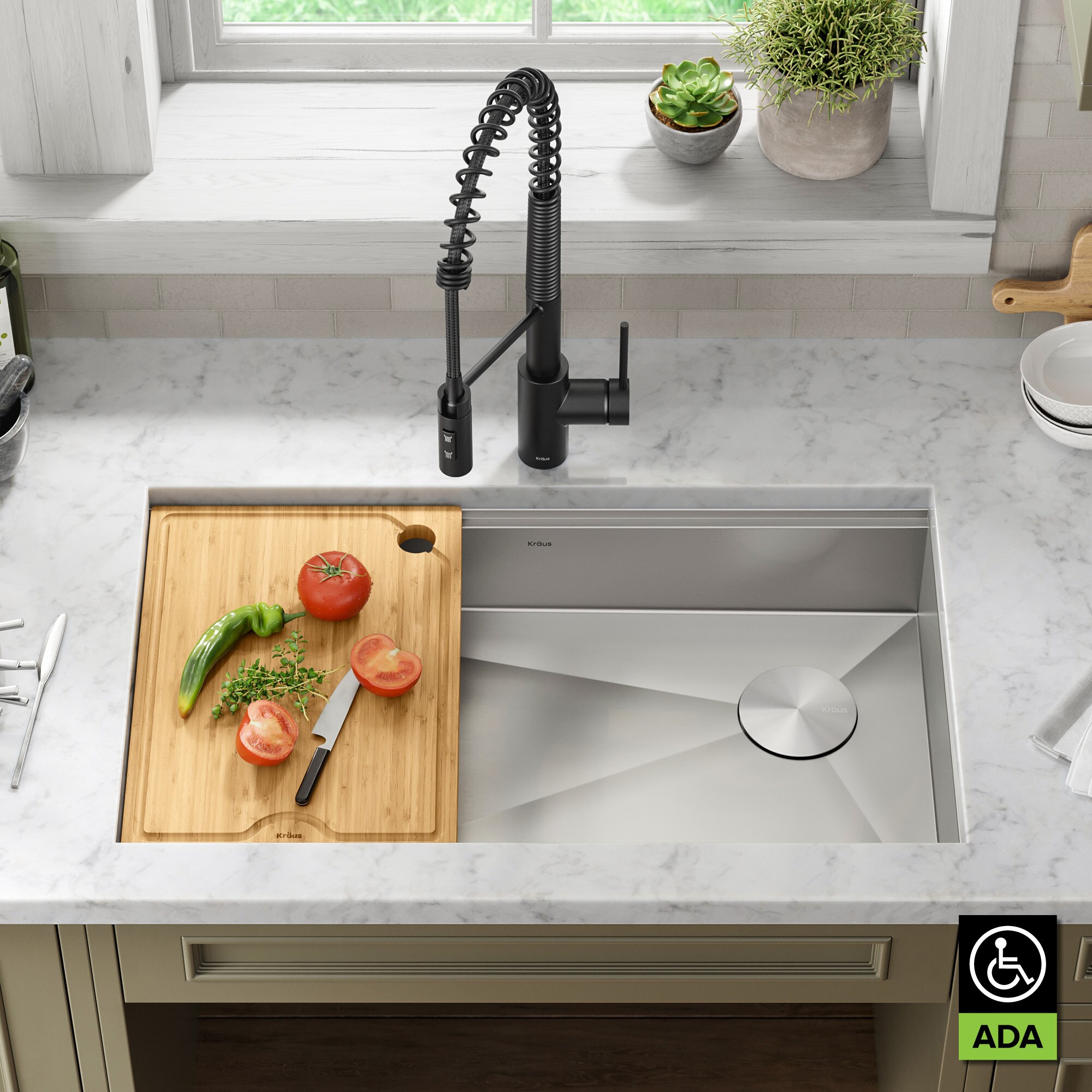 Kraus KWU110-32-5.5 Kitchen-Sinks - View #3