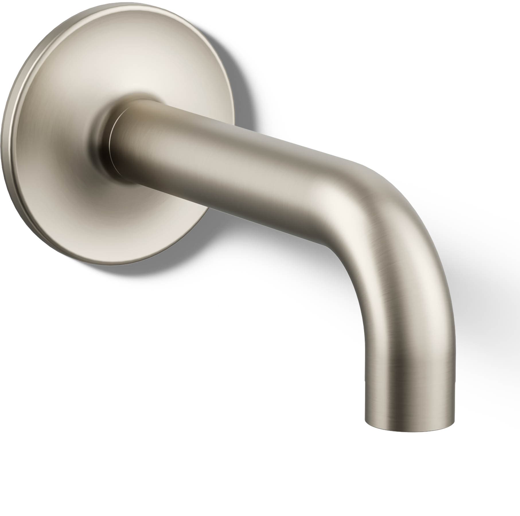 KOHLER 14427-BN Purist Vibrant Brushed Nickel Wall-mount Universal Fit Bathtub Spout