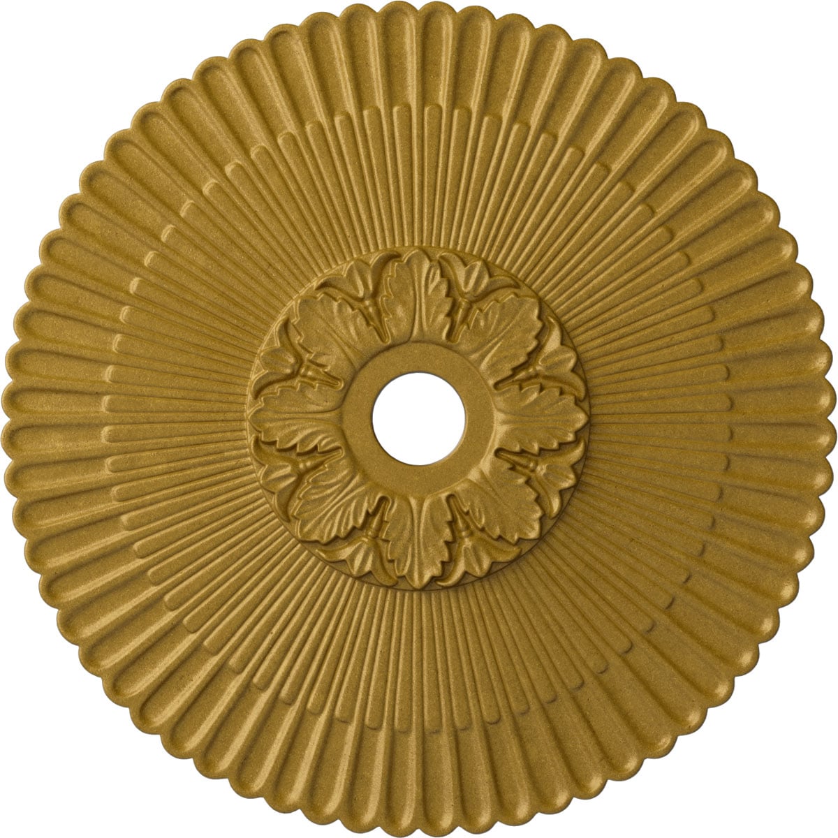 Ekena Millwork CM36MEPGS Melonie 36.25-in W x 36.25-in L Painted Pharaohs Gold Polyurethane Whole Ceiling Medallion
