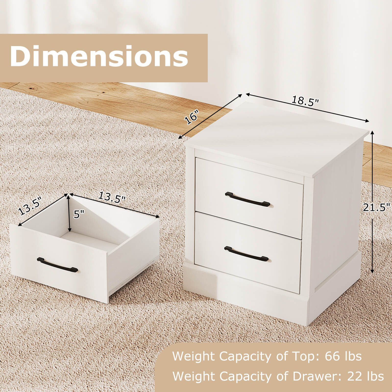 Costway HCST08509 nightstands - View #2