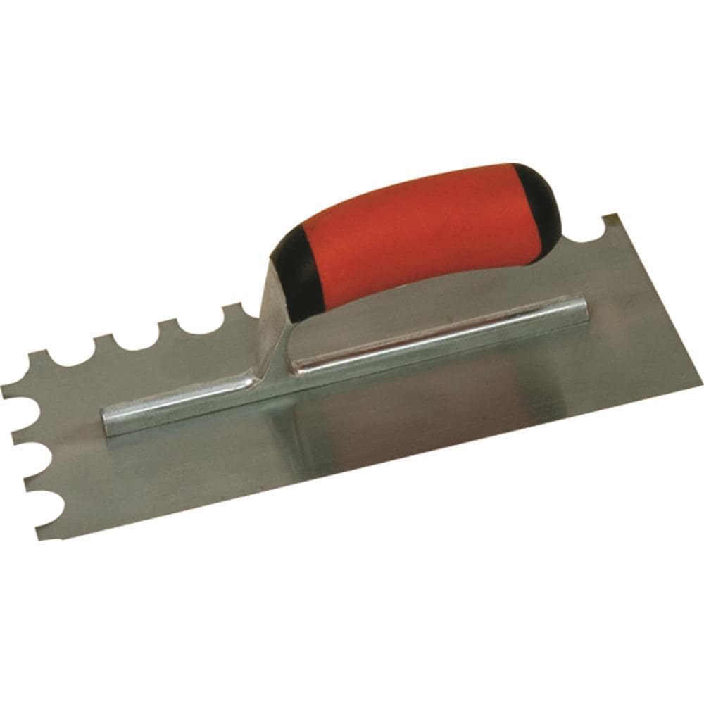Marshalltown NT689 1/4-in x 1/4-in x 1/4-in Ground Steel U-notch Ceramic Floor Trowel