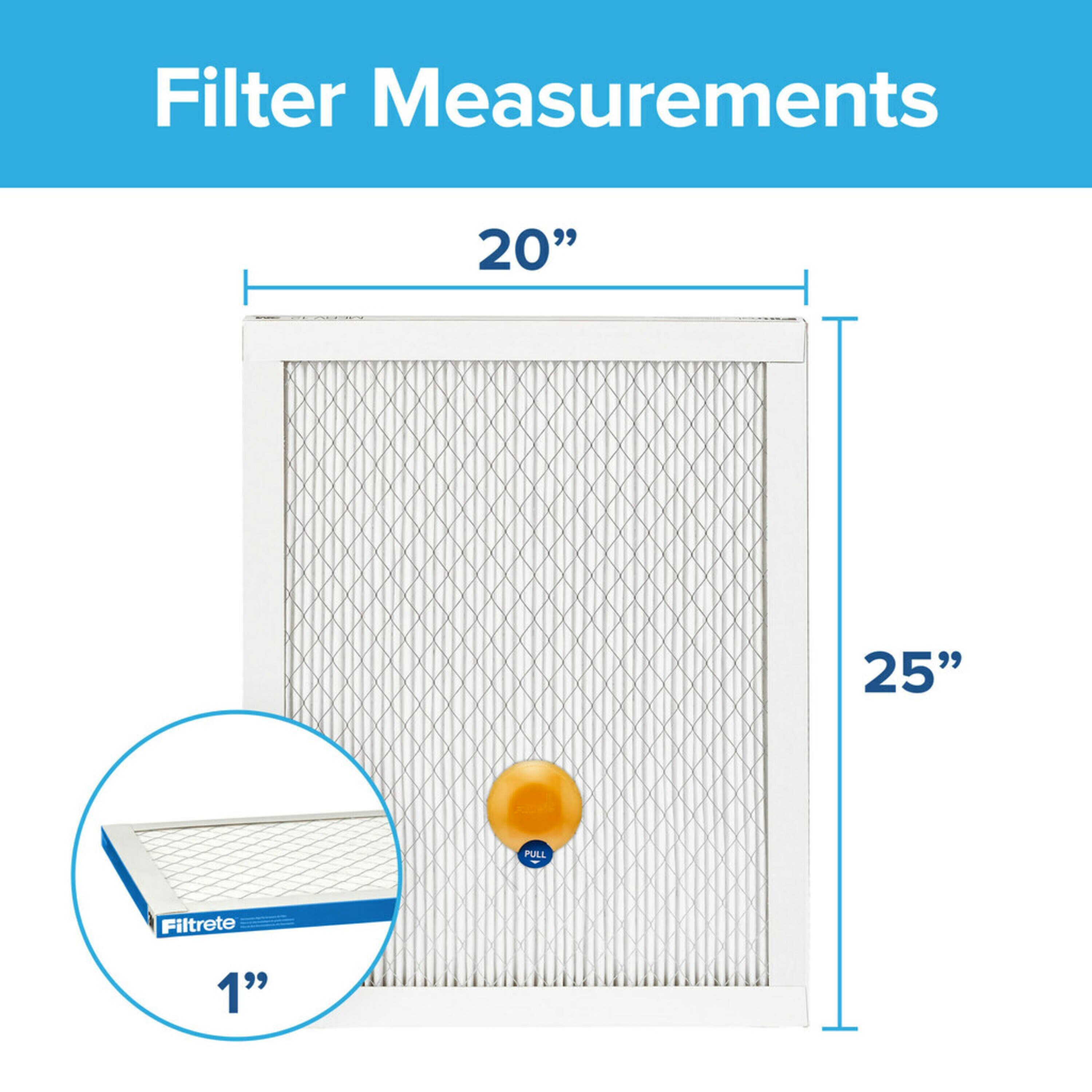 Filtrete 20-in W x 25-in L x 1-in MERV 13 1900 Smart Premium Allergen ...