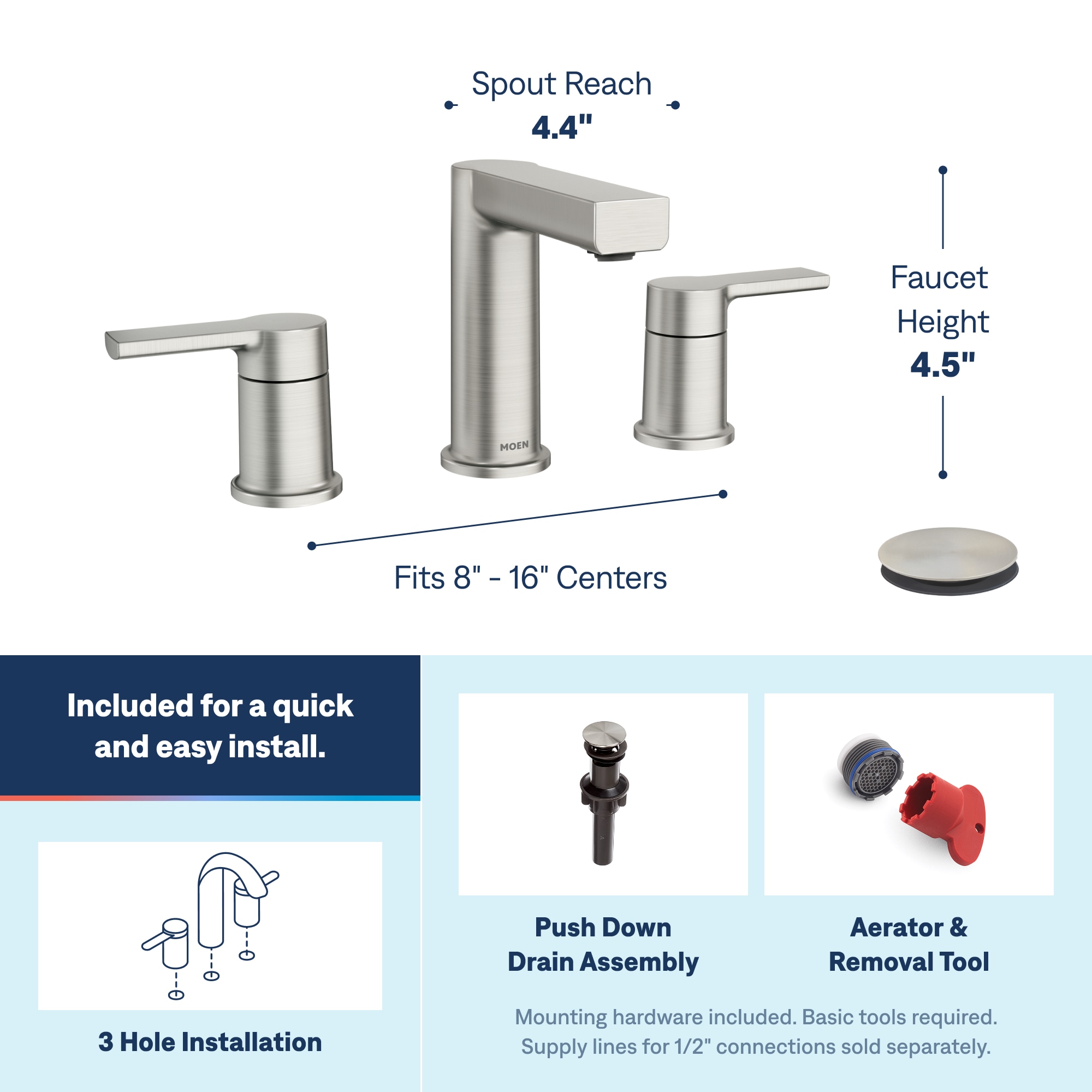 Moen 84629SRN Lavatory-Faucets - View #3
