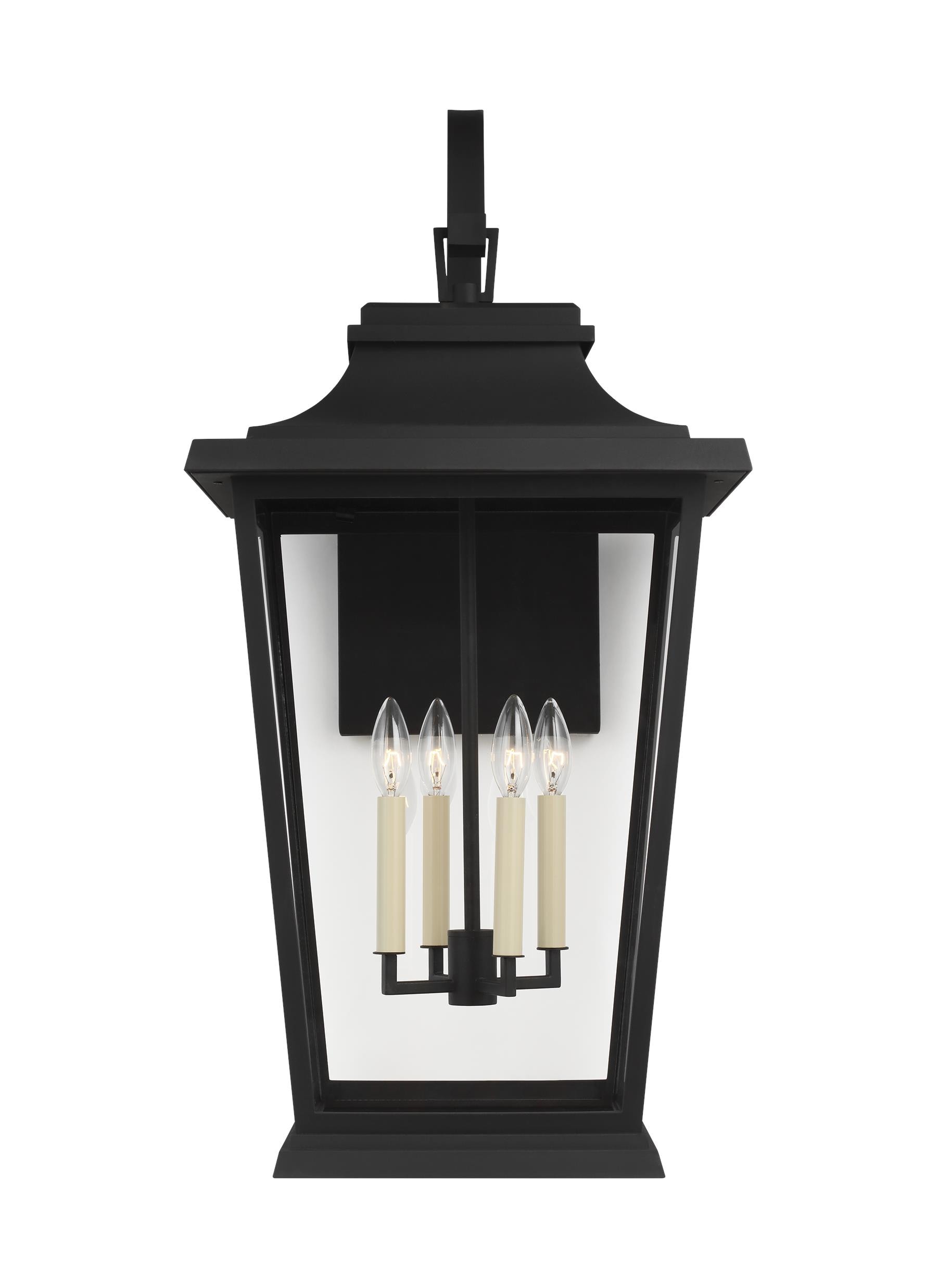 Generation Lighting OL15404TXB Warren 16-in W 1 -Light Black Wall Sconce