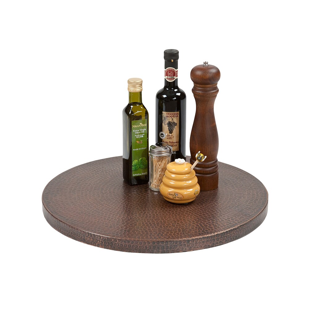 Premier Copper Products 1-Tier Wood Full Circle Tabletop Lazy Susan