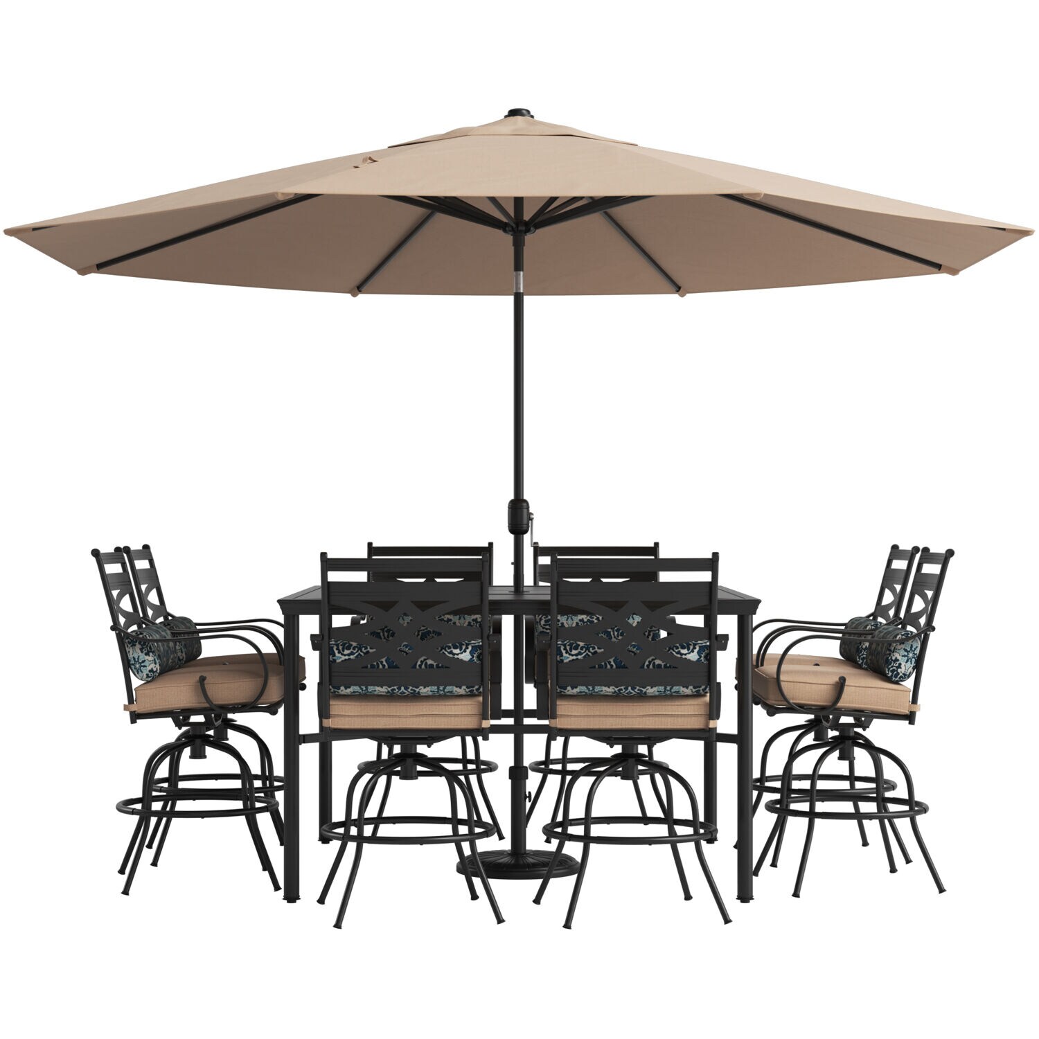 Hanover MCLRDN9PCBRSW8-SU-T Patio-Dining-Sets - View #13