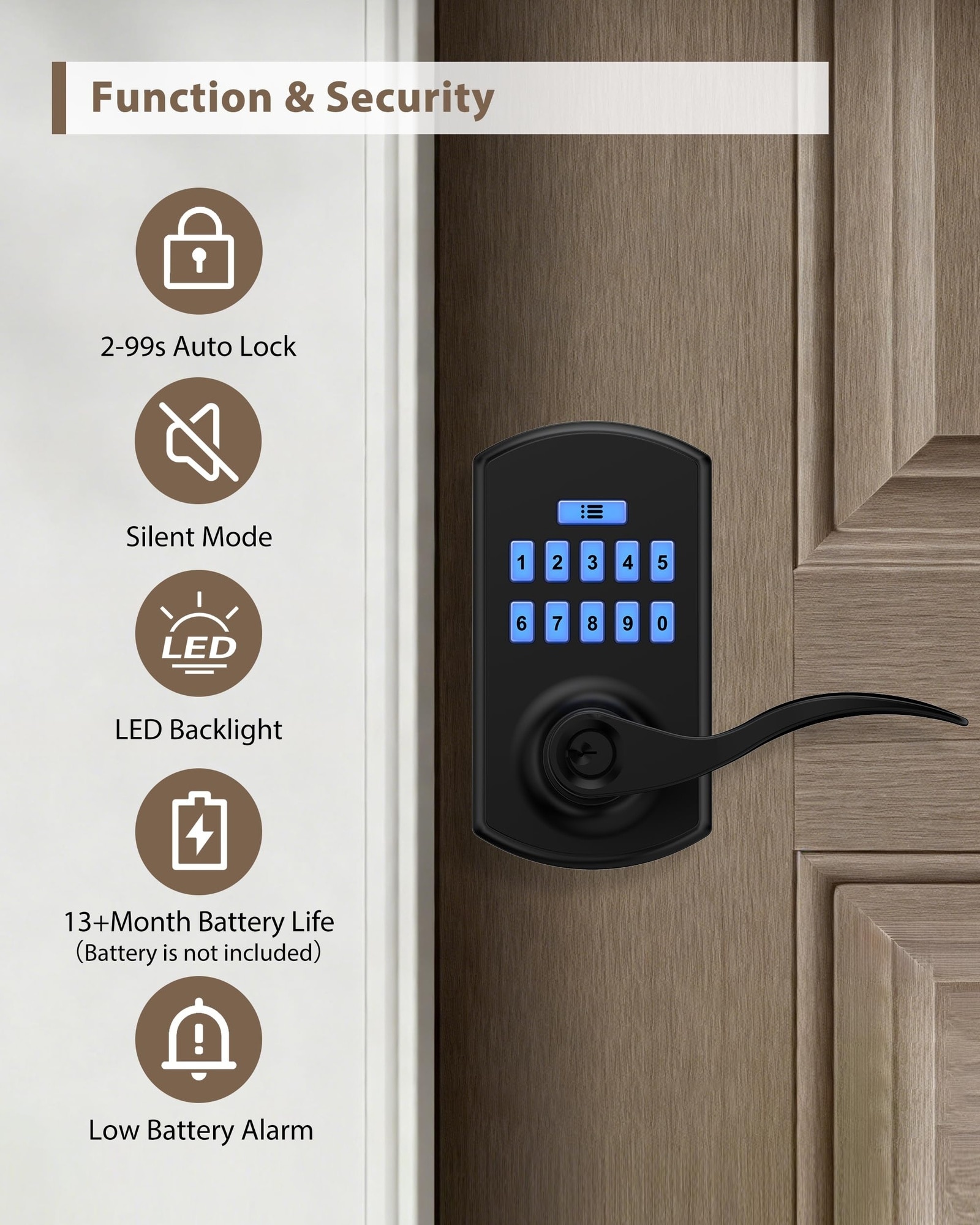 Adrinfly LAD0509M53 Electronic-Door-Locks - View #3