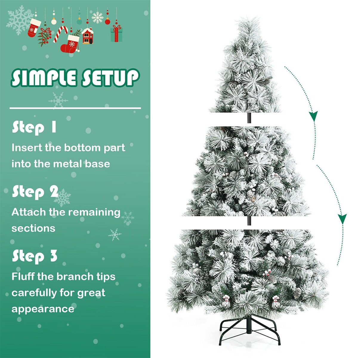 WELLFOR CM-HJY-23590 Artificial-Christmas-Trees - View #4