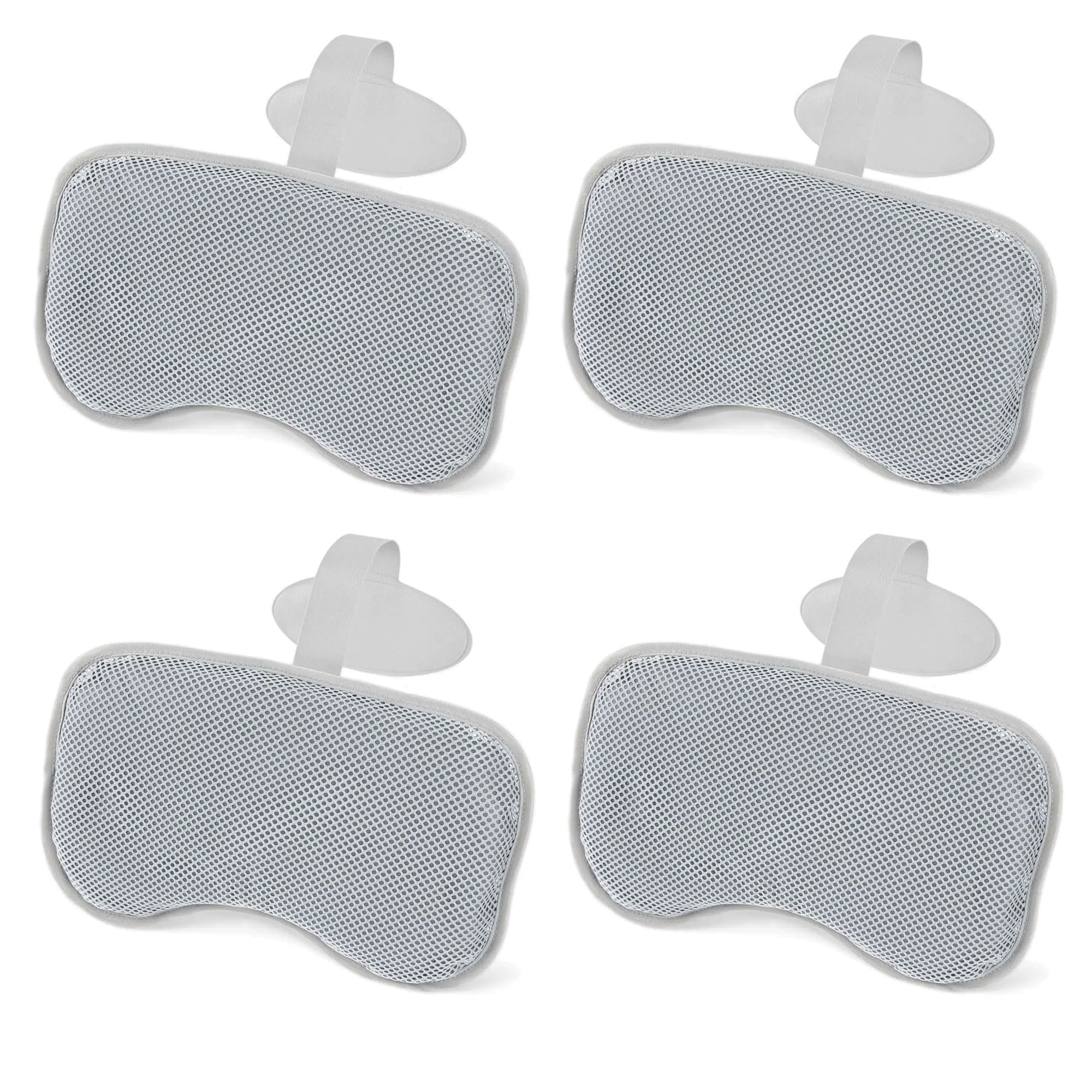 SaluSpa Bestway  Padded Headrest Pillows with Adjustable Strap Gray 4 Pack