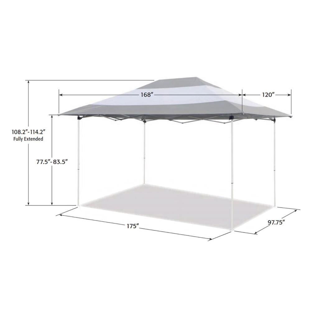 Z-Shade 14-Feet x 10-Feet Square White Pop-up canopy in the