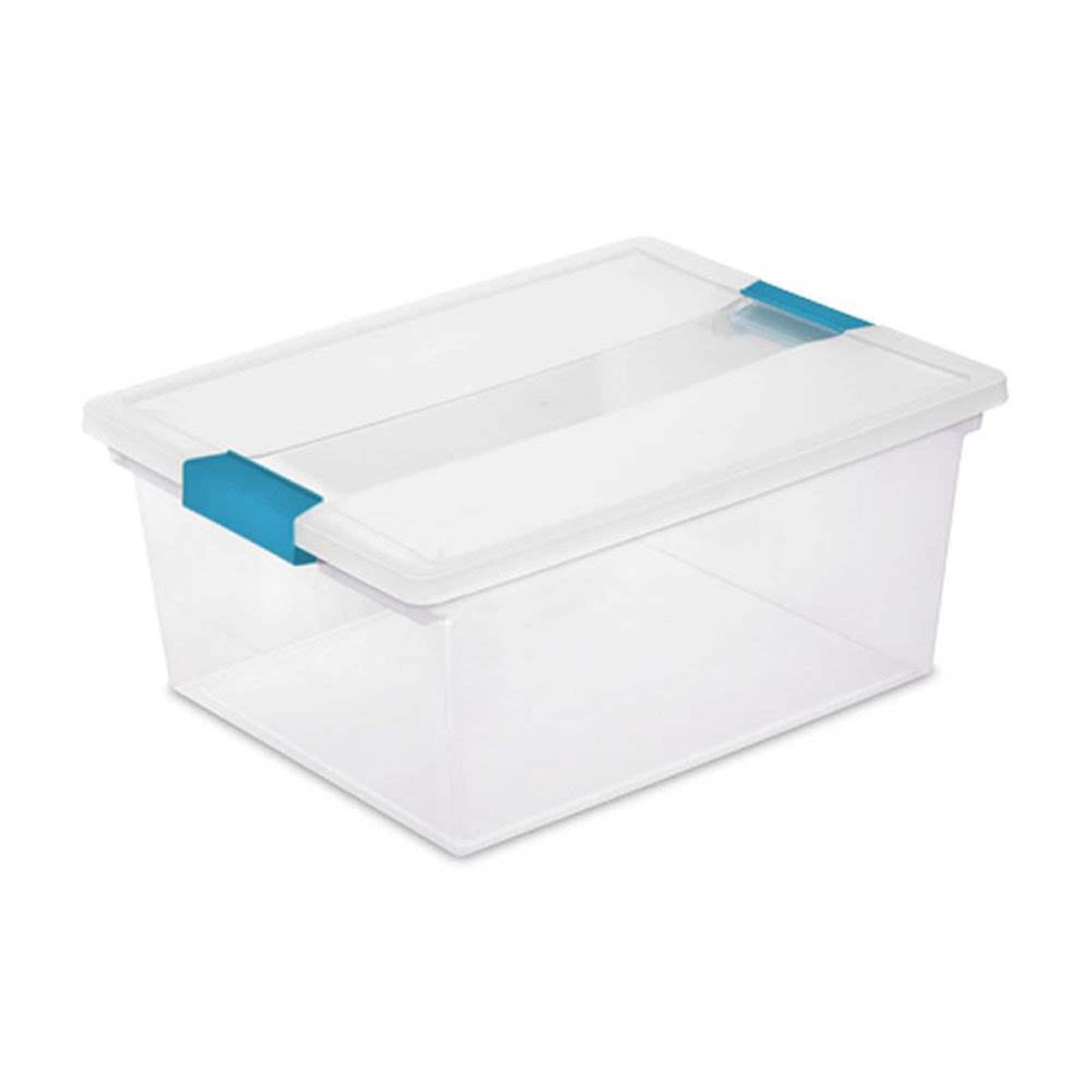 Sterilite Corporation 6-Pack Small 6.25-Gallons (25-Quart) Clear  Weatherproof Tote with Latching Lid in the Plastic Storage Containers  department at