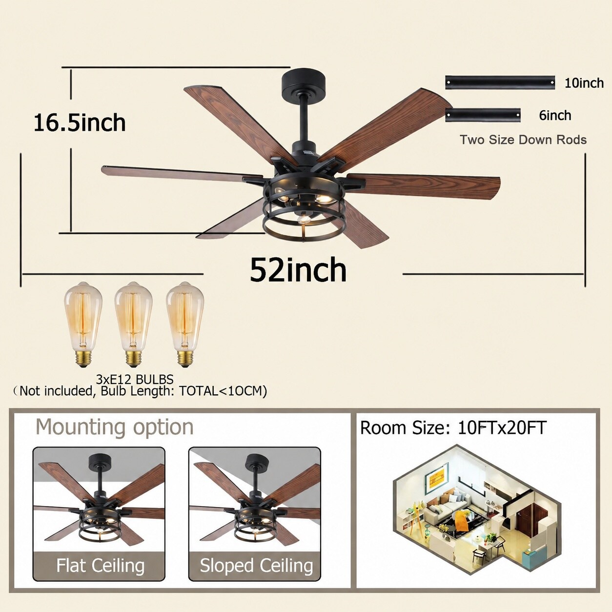 IUEST LIU0821R257 Ceiling-Fans - View #3