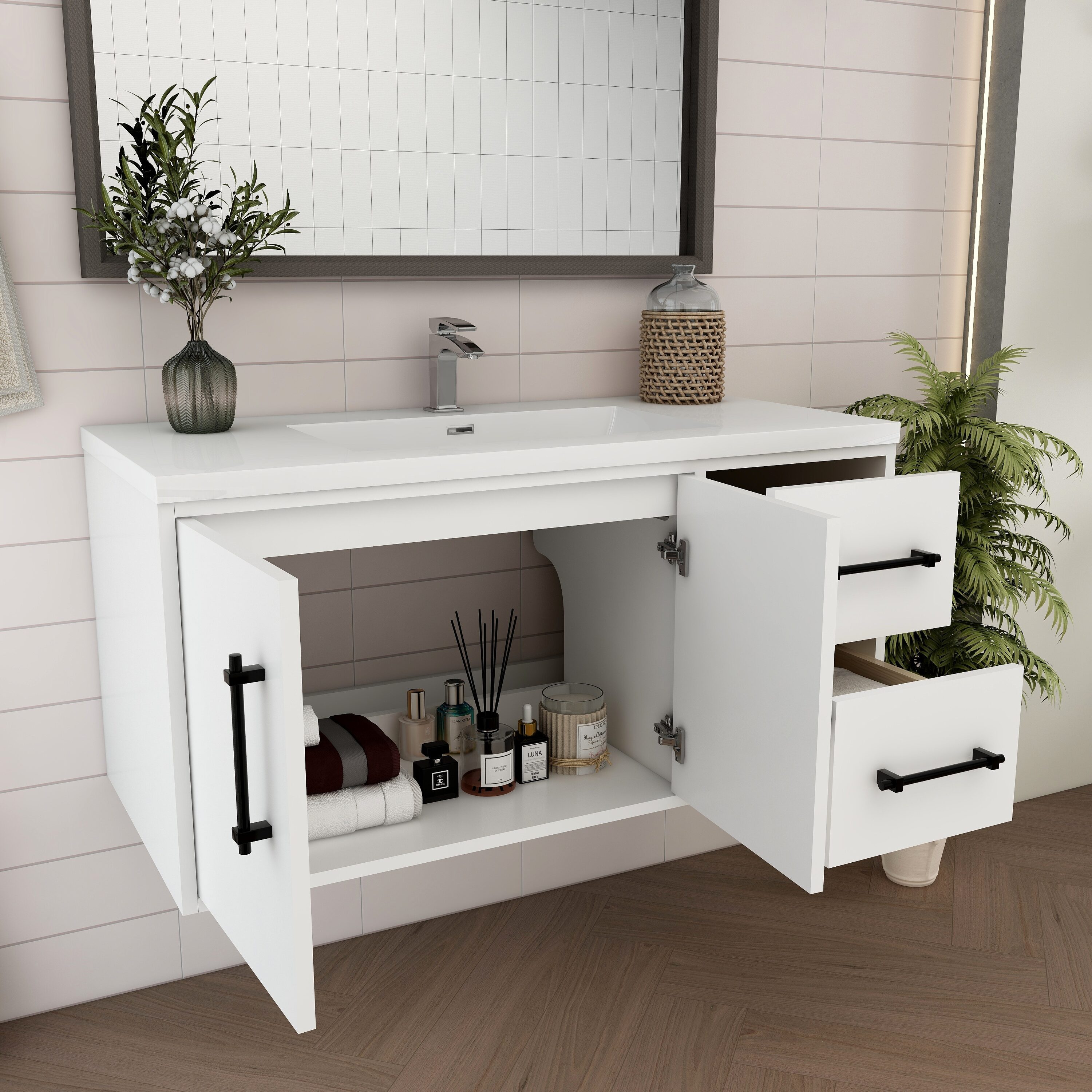 BV Better Vanity VICTORIA42RWH-GW Bath-Vanity-Combo - View #5