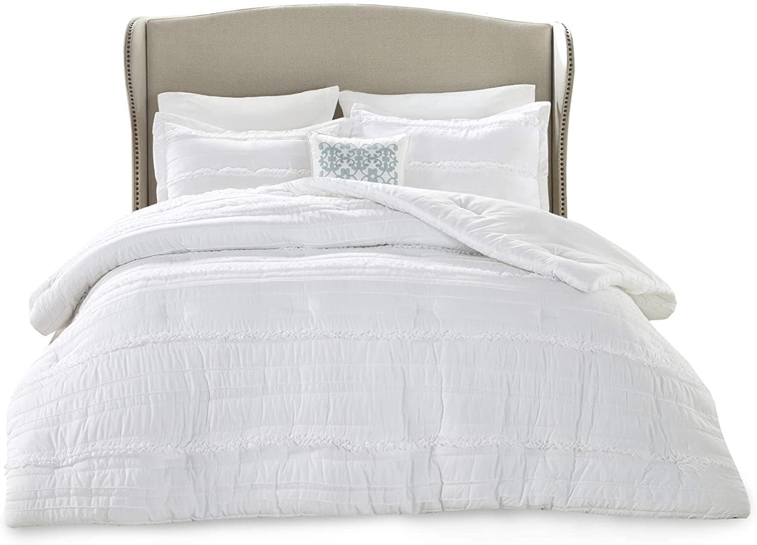 Madison Park 5-Piece White Queen Comforter Set in the Bedding Sets ...