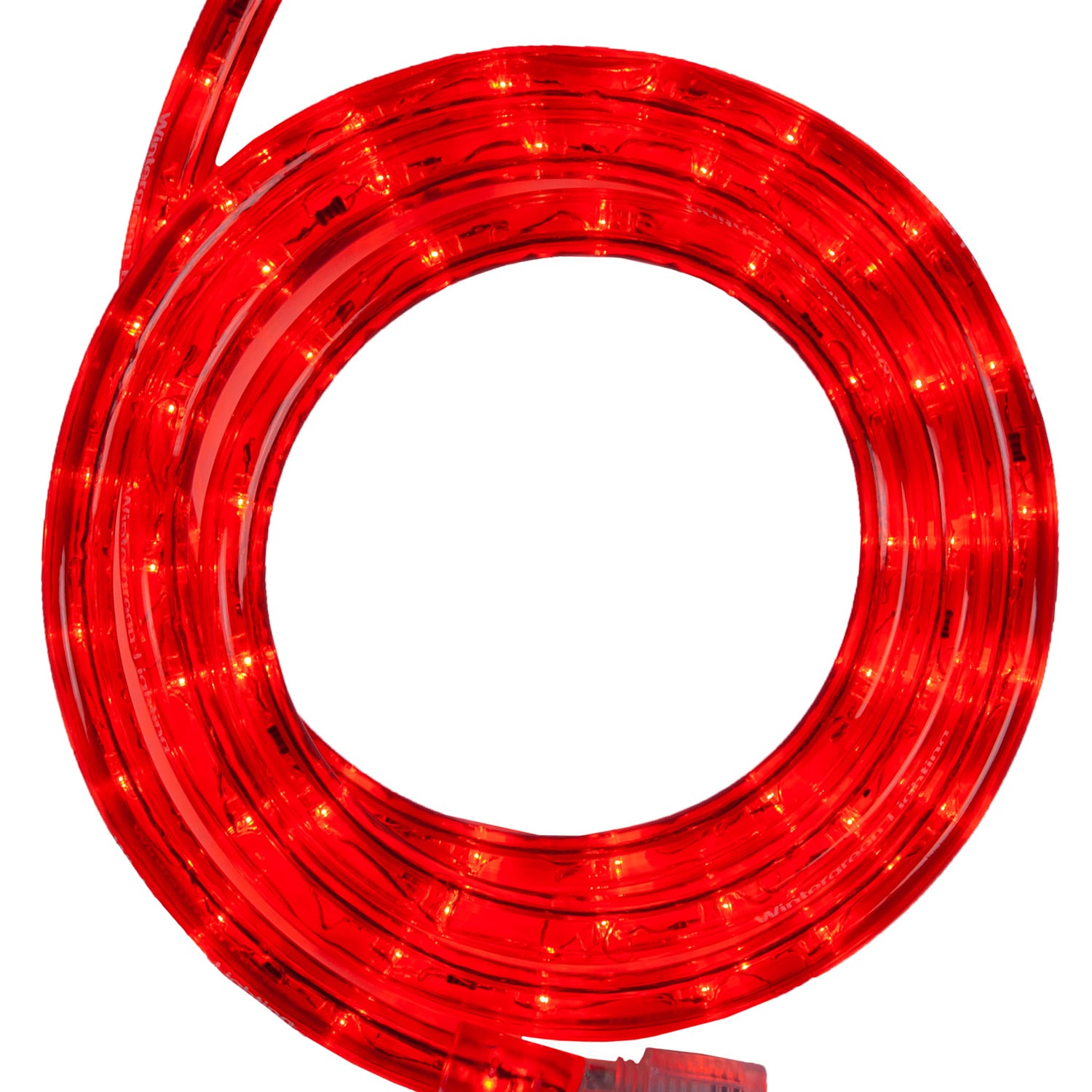 Wintergreen Lighting 73667 216 -Light 18-ft Red Integrated LED Christmas Rope lights