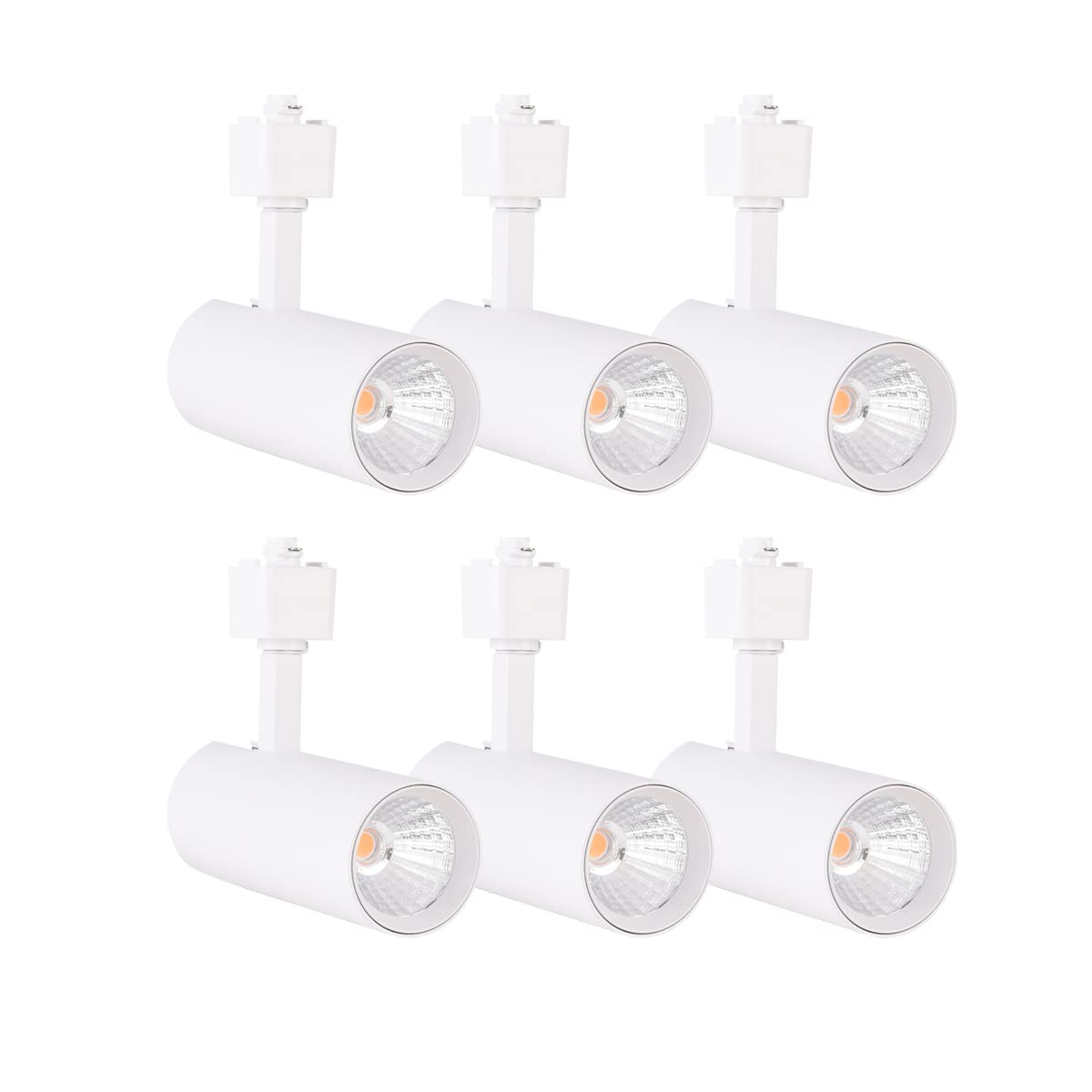IUEST  16.5W Dimmable LED Track Lighting Heads Compatible with Single Circuit H Type Rail Ceiling Spotlight 90 CRI 24 Degree White Finish Pack of