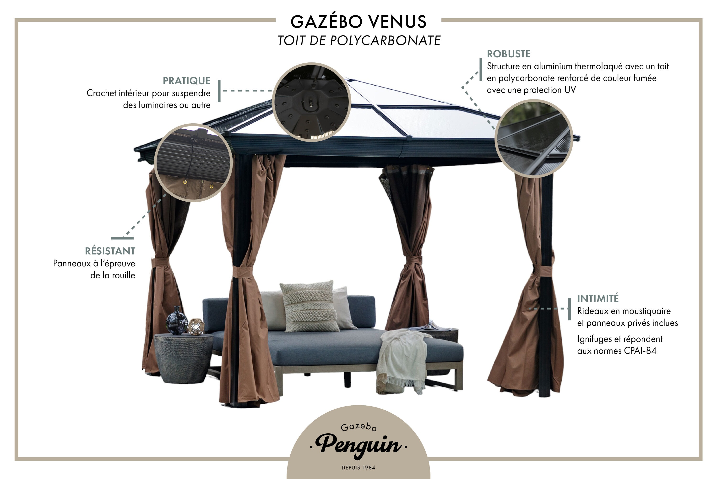 Gazebo Penguin 43226-22 Wood-Resin-Gazebos - View #15