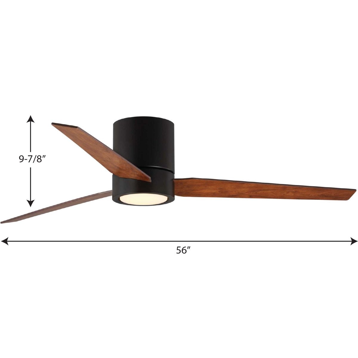 Braden Architectural Bronze 56" Low Profile Ceiling Fan with LED & Remote
