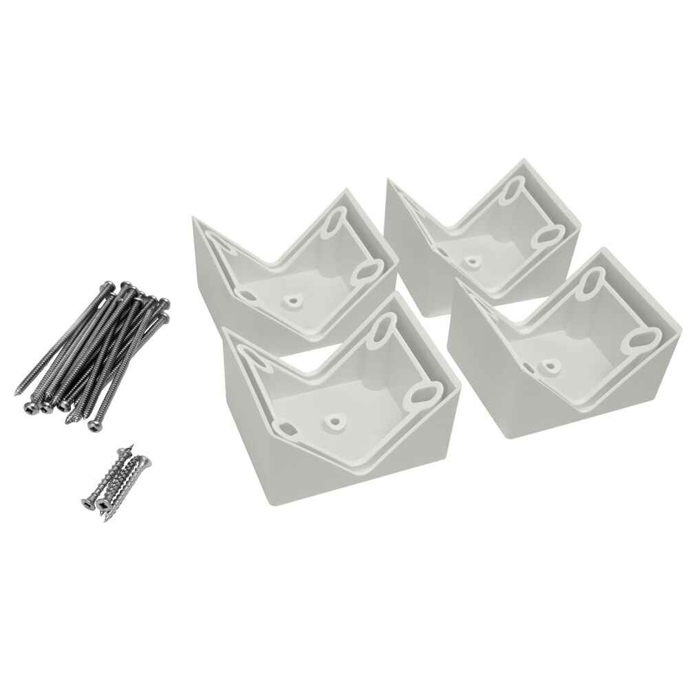 Deckorators 2-in x 5.5-in Grab and Go Contemporary White 22.5-degree Composite Angle Adapter (2-Pack)