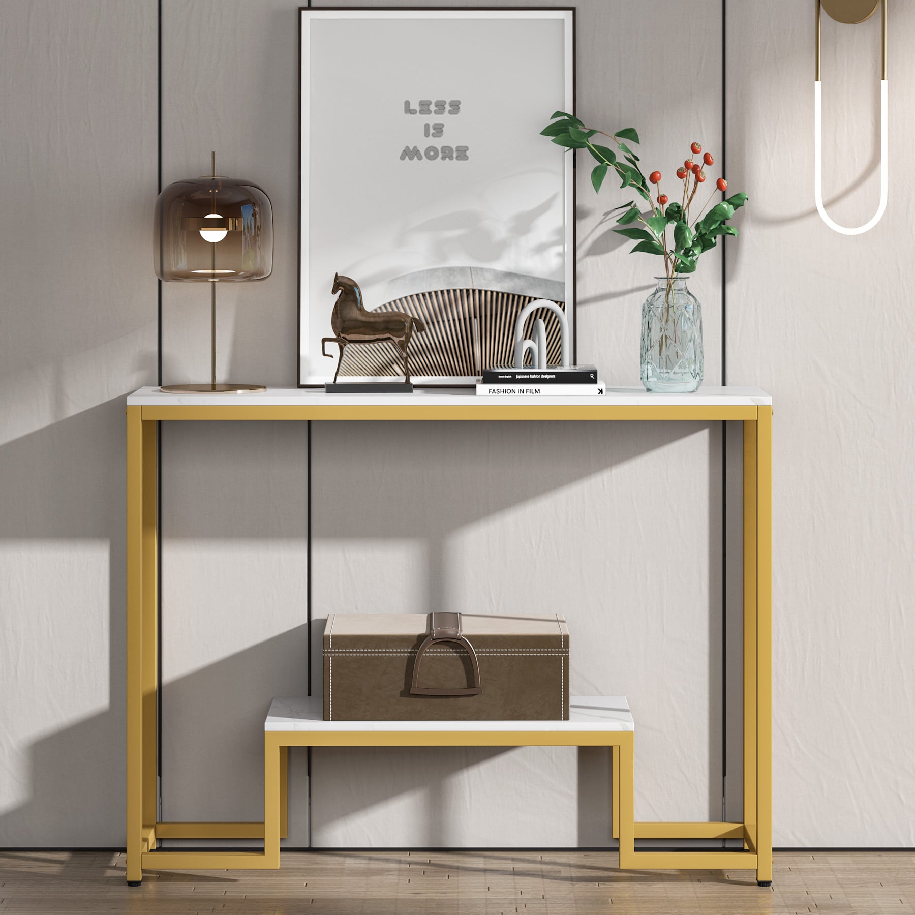 Tribesigns Ho-F1509 Modern White Console Table at Lowes.com
