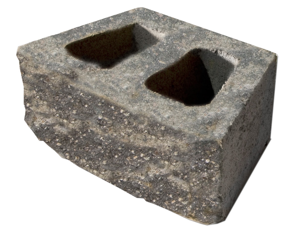 6-in H x 15.8-in L x 10-in D Tan/Charcoal Concrete Retaining Wall Block in Gray | - Lowe's 179-LW-TC