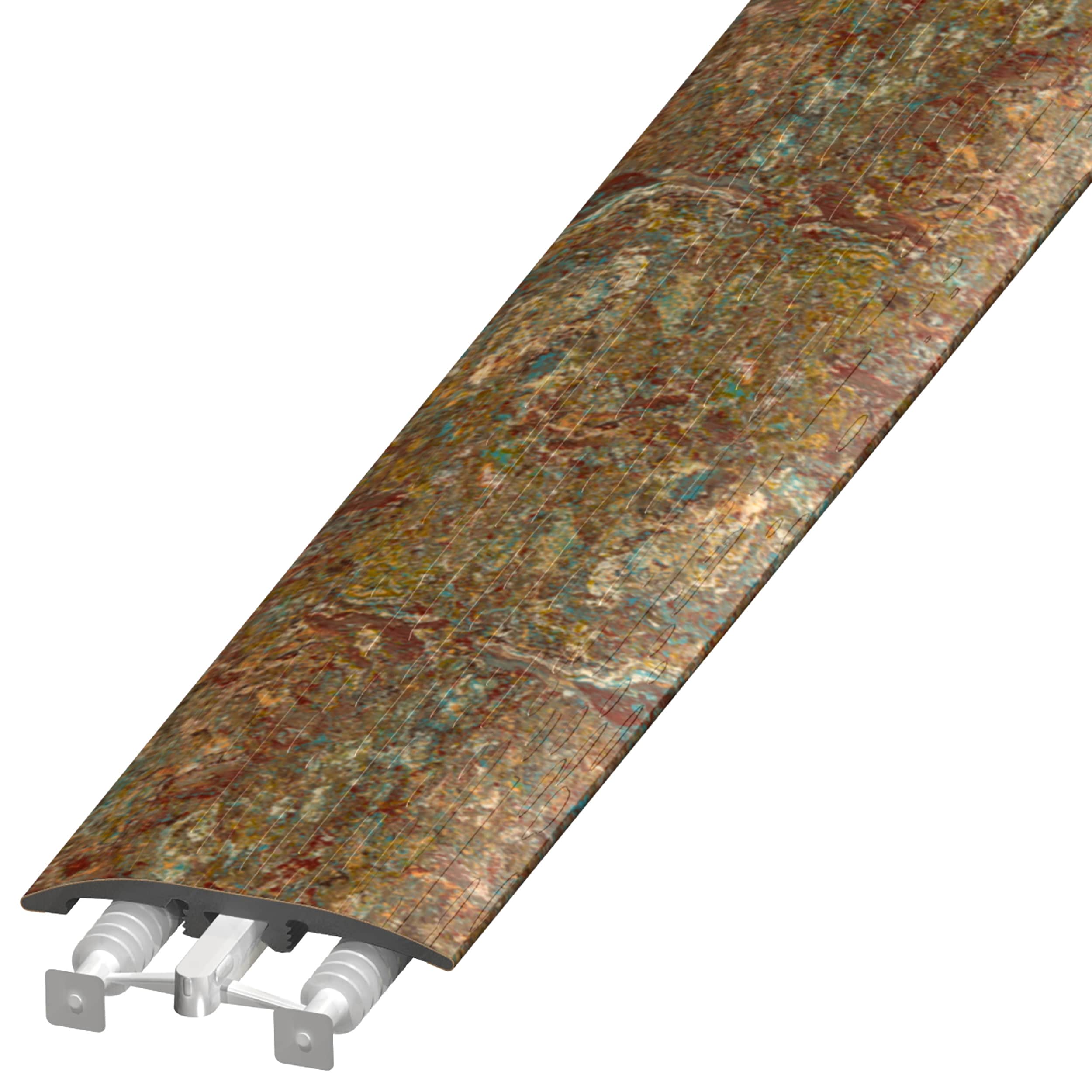 Versatrim SLT-106921-P32 Marmoleum Marmoleum in color Painters Palette Prefinished 0.25-in T x 2-in W x 94-in L PVC 3-in-1 T-moulding/Reducer/Endcap