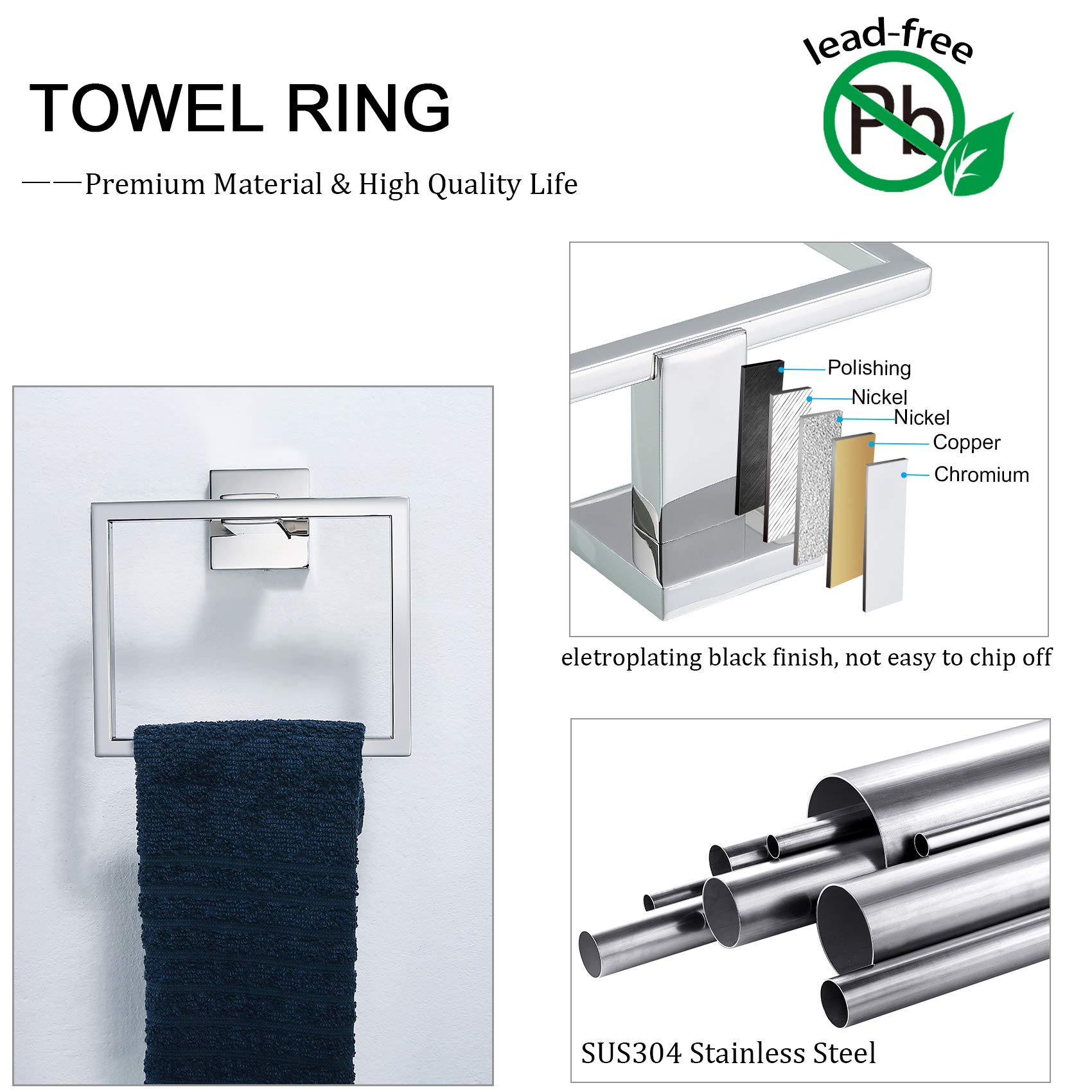 WELLFOR GGZP-222590BL Decorative-Bath-Hardware-Kits - View #5