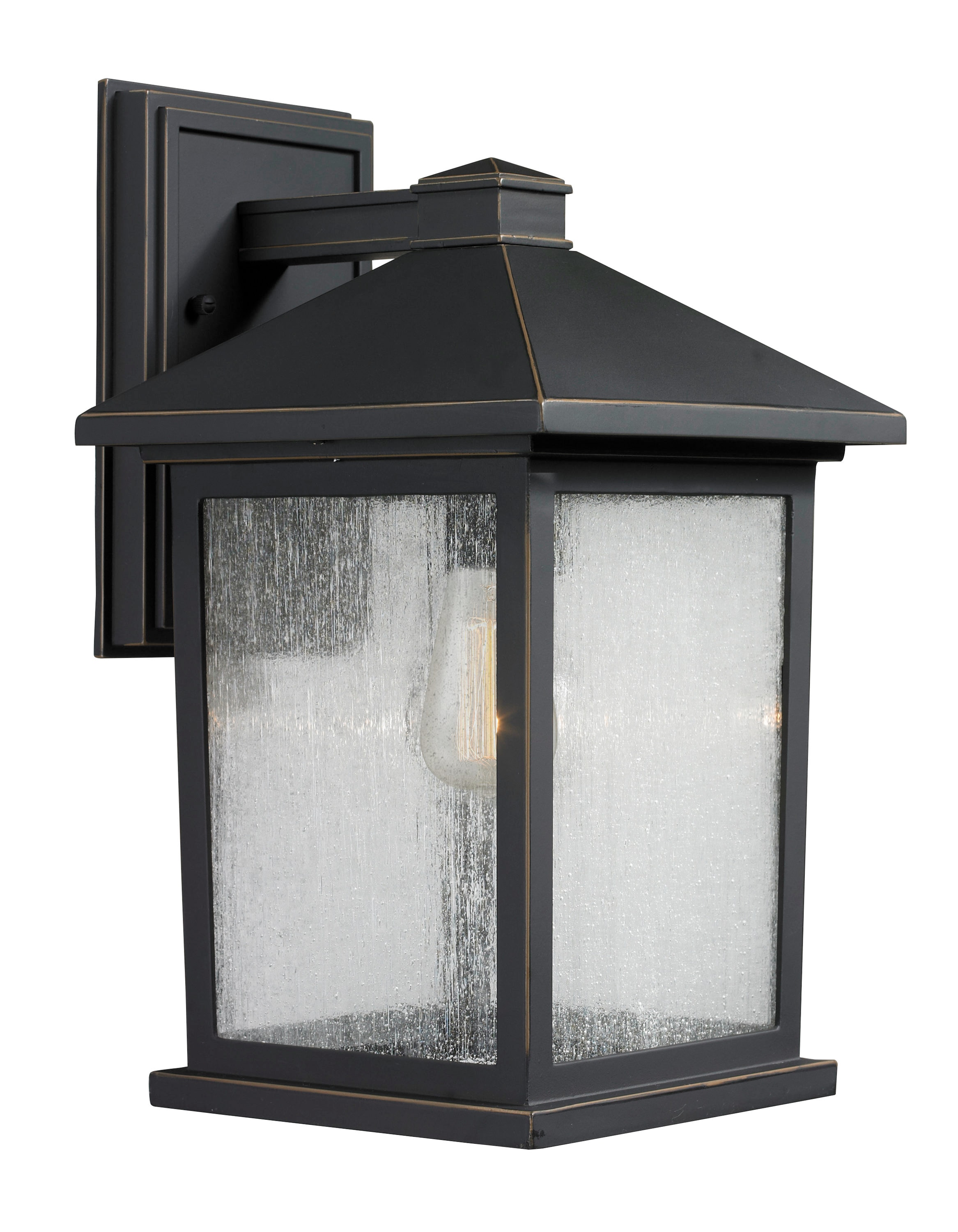 Z-Lite Portland 1-Light 14-in H Oil-Rubbed Bronze Outdoor Wall Light in ...