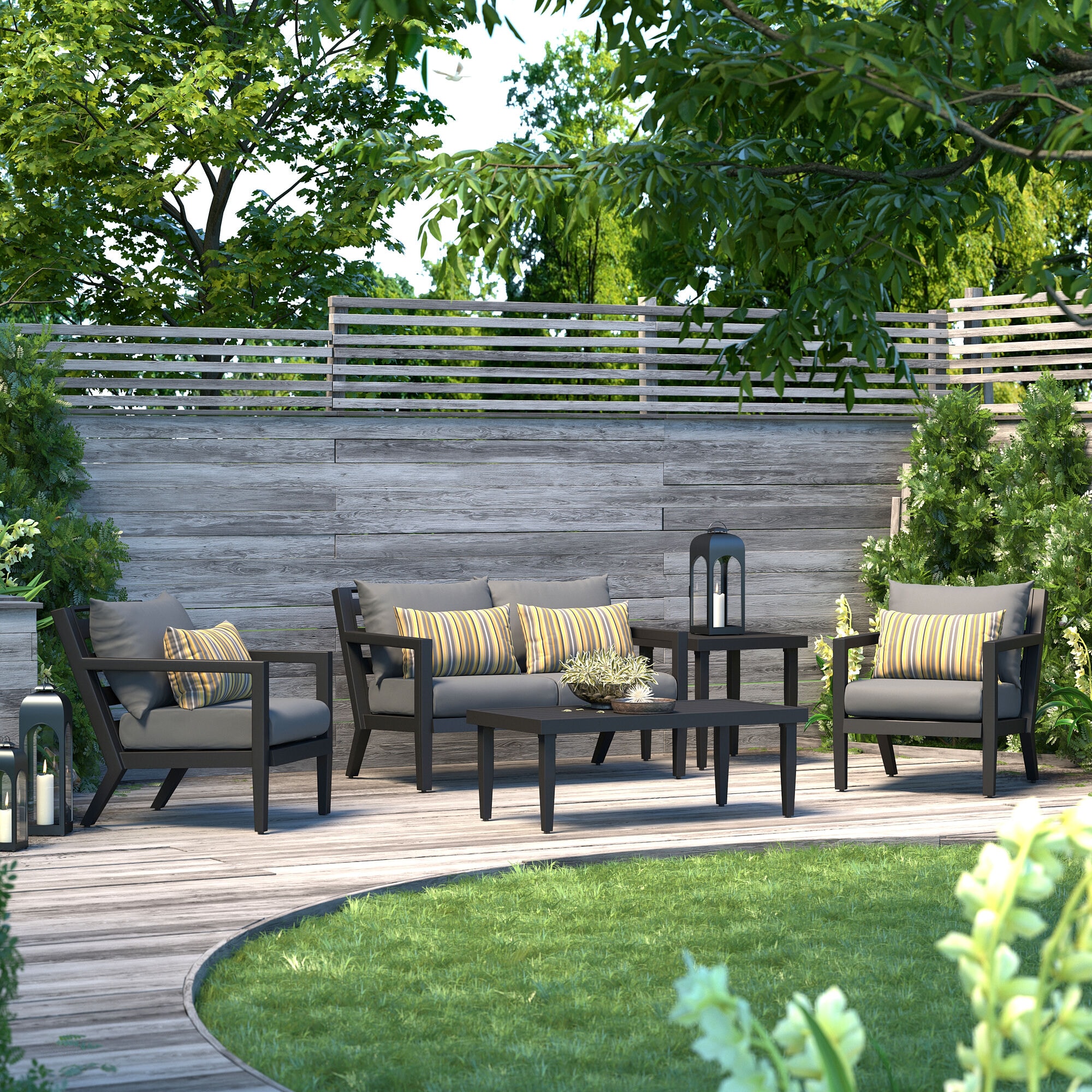 RST Brands OP-ALSS5-THLX-CHR-K Patio-Conversation-Sets - View #2