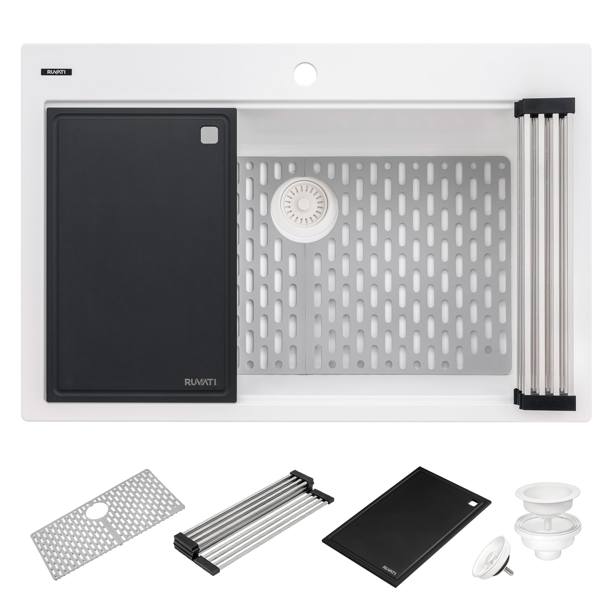 Ruvati RVG1306WH Kitchen-Sinks - View #3